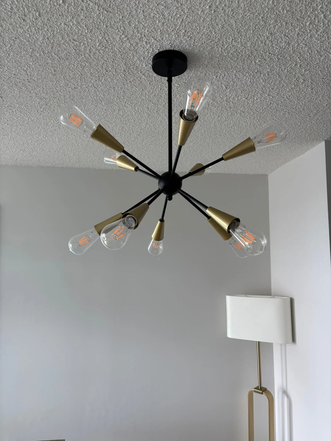 Sputnik Chandelier - Black and Gold - photo 2
