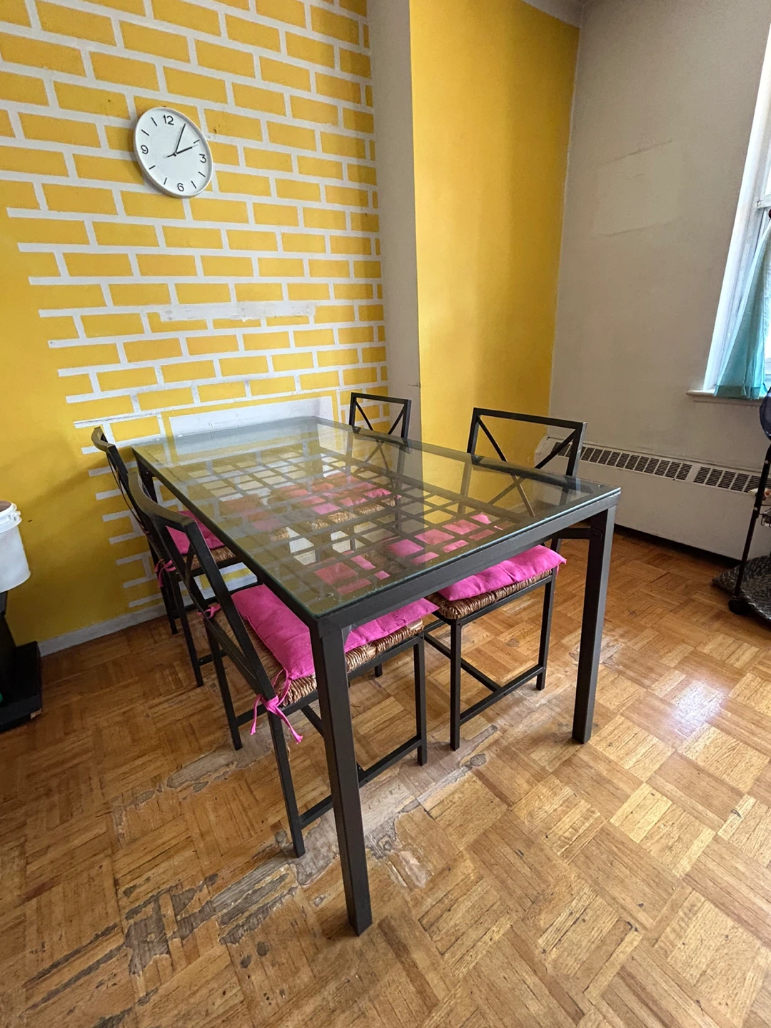 Glass Top Dining Table