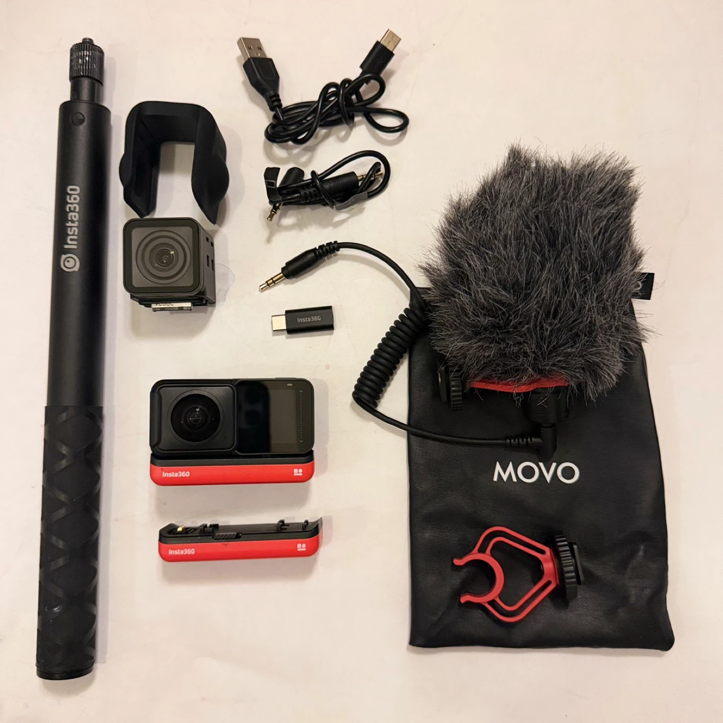 Insta360 ONE R Camera with Microphone and Accessories