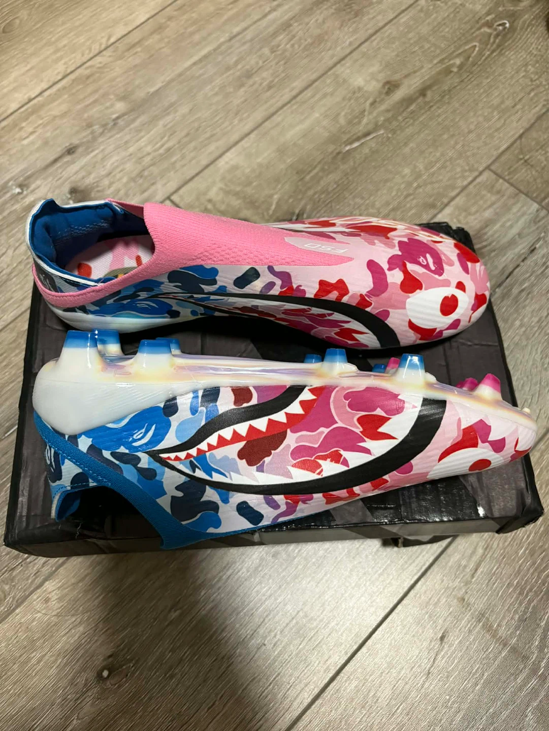 Bape x adidas F50 laceless cleat