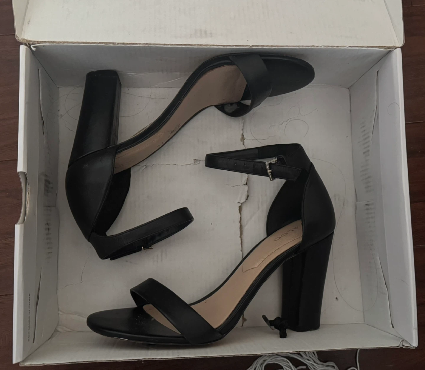 ALDO Black Heeled Sandals - Size 7.5 - photo 4