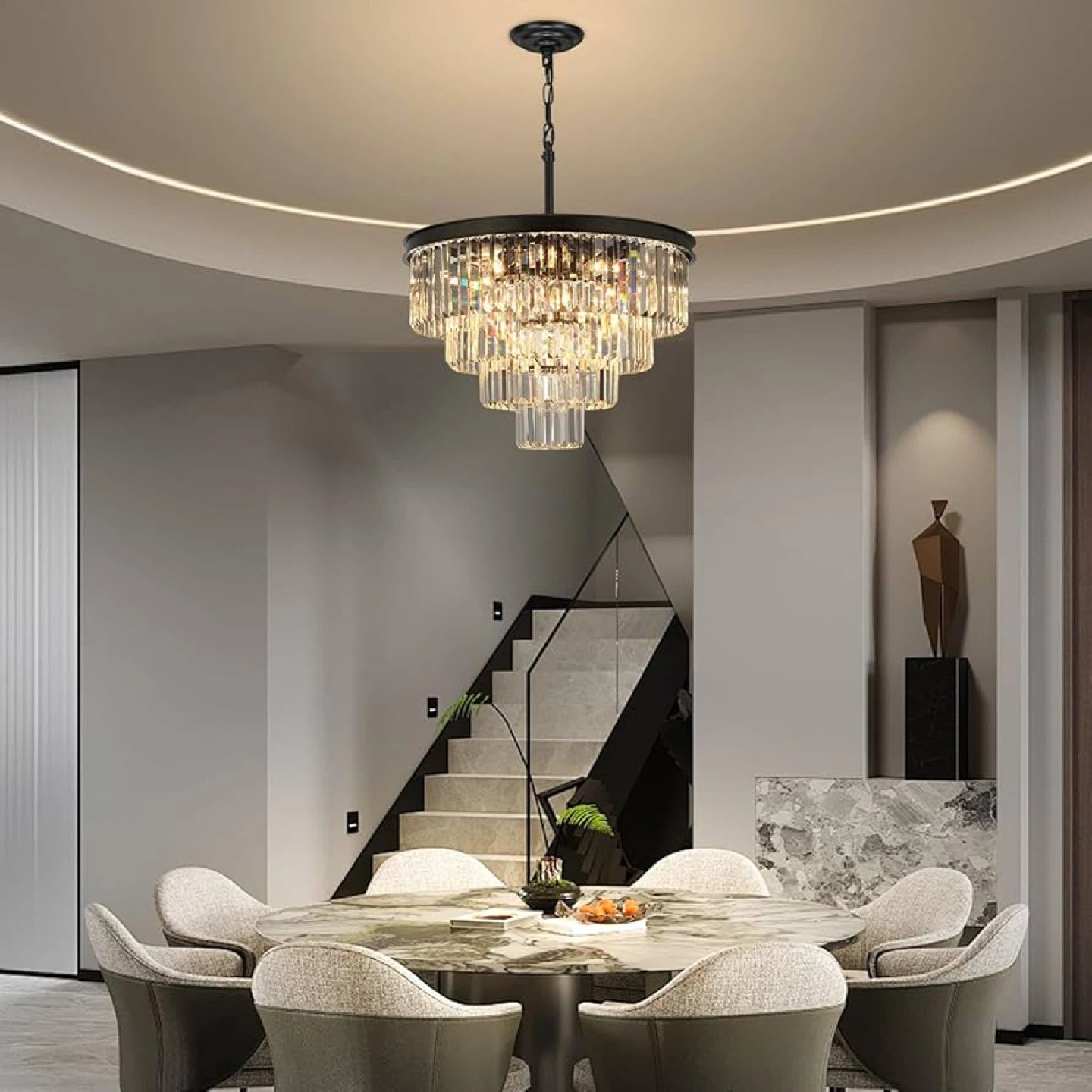 Weesalife Crystal Chandeliers for Dining Room Lights Fixture - photo 4