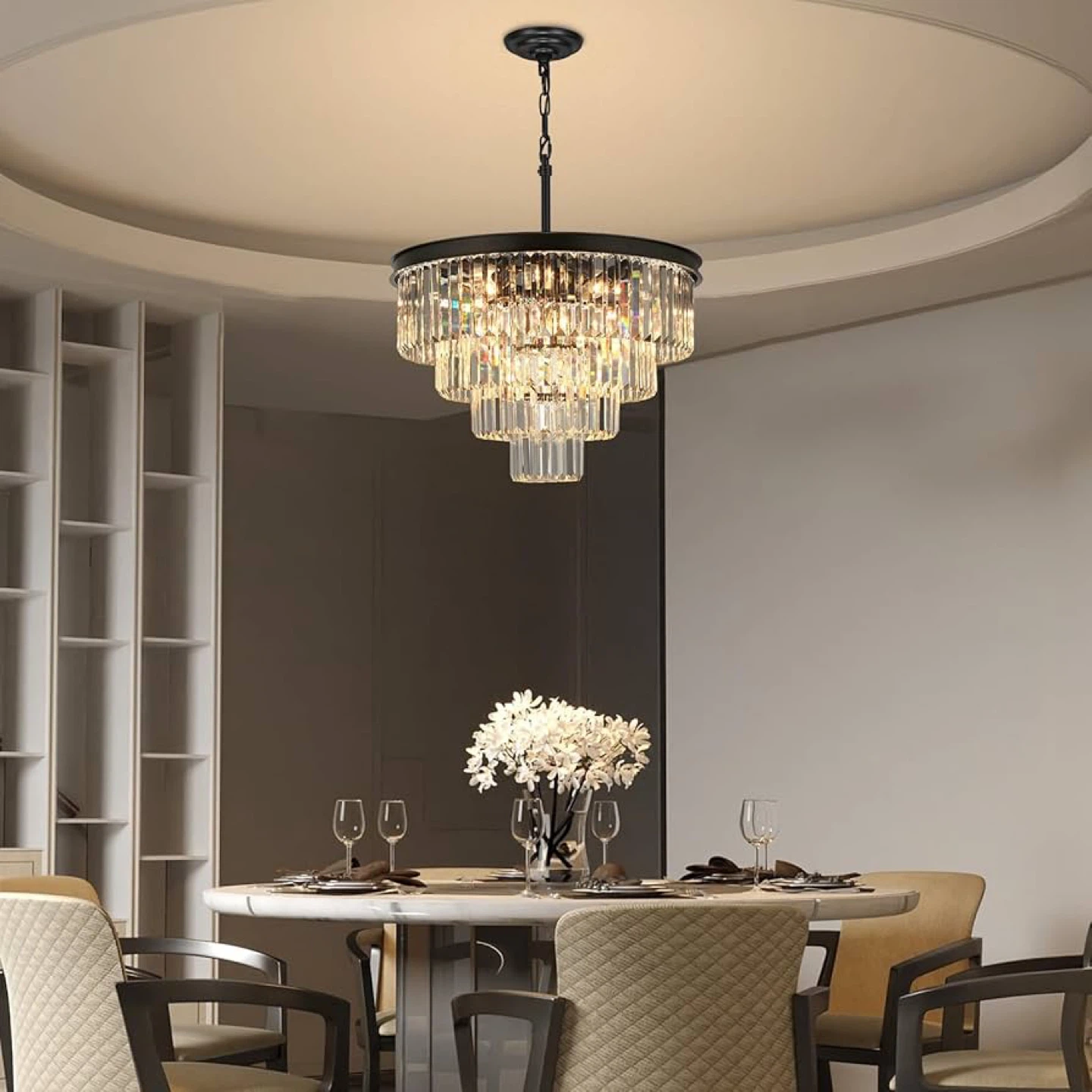 Weesalife Crystal Chandeliers for Dining Room Lights Fixture - photo 2