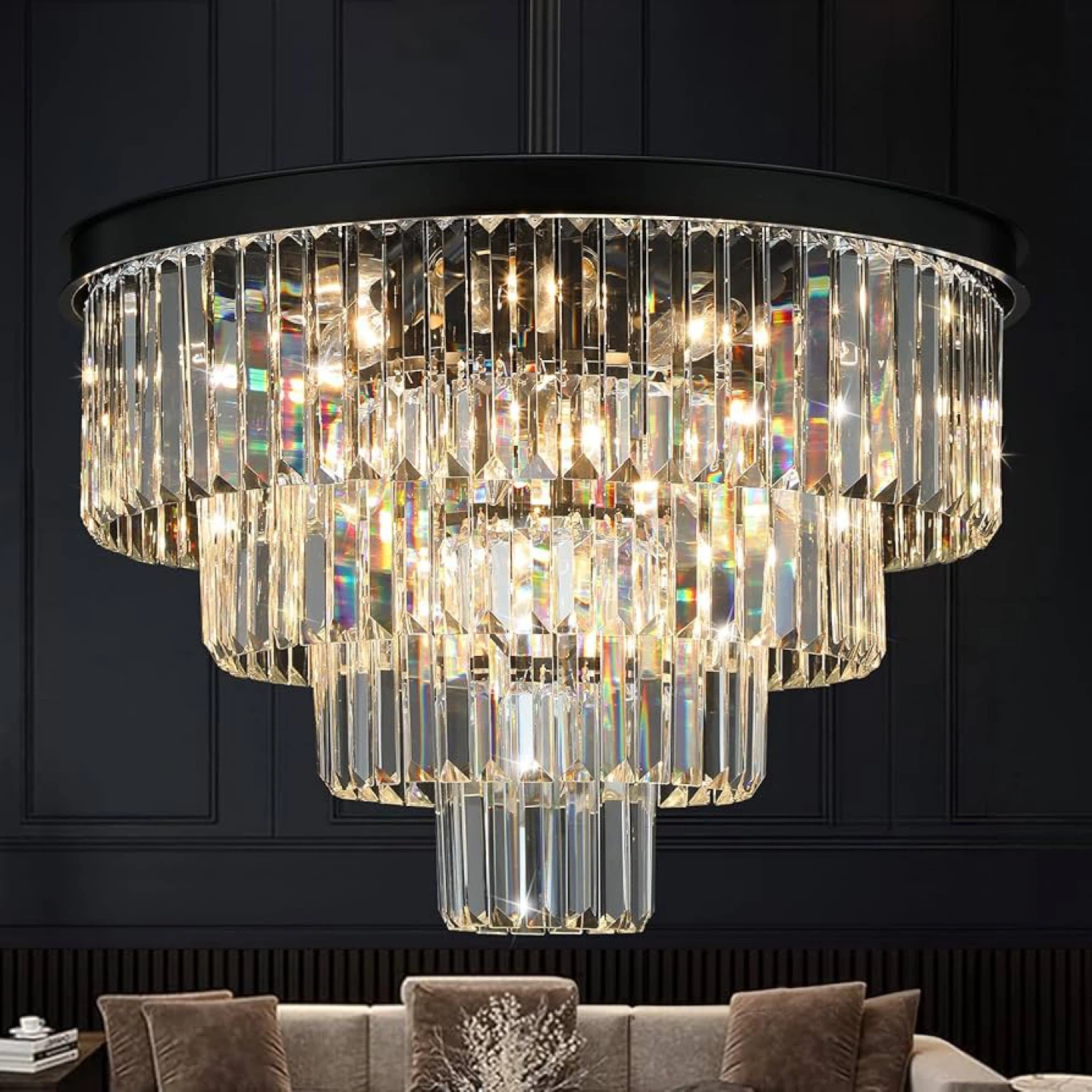 Weesalife Crystal Chandeliers for Dining Room Lights Fixture
