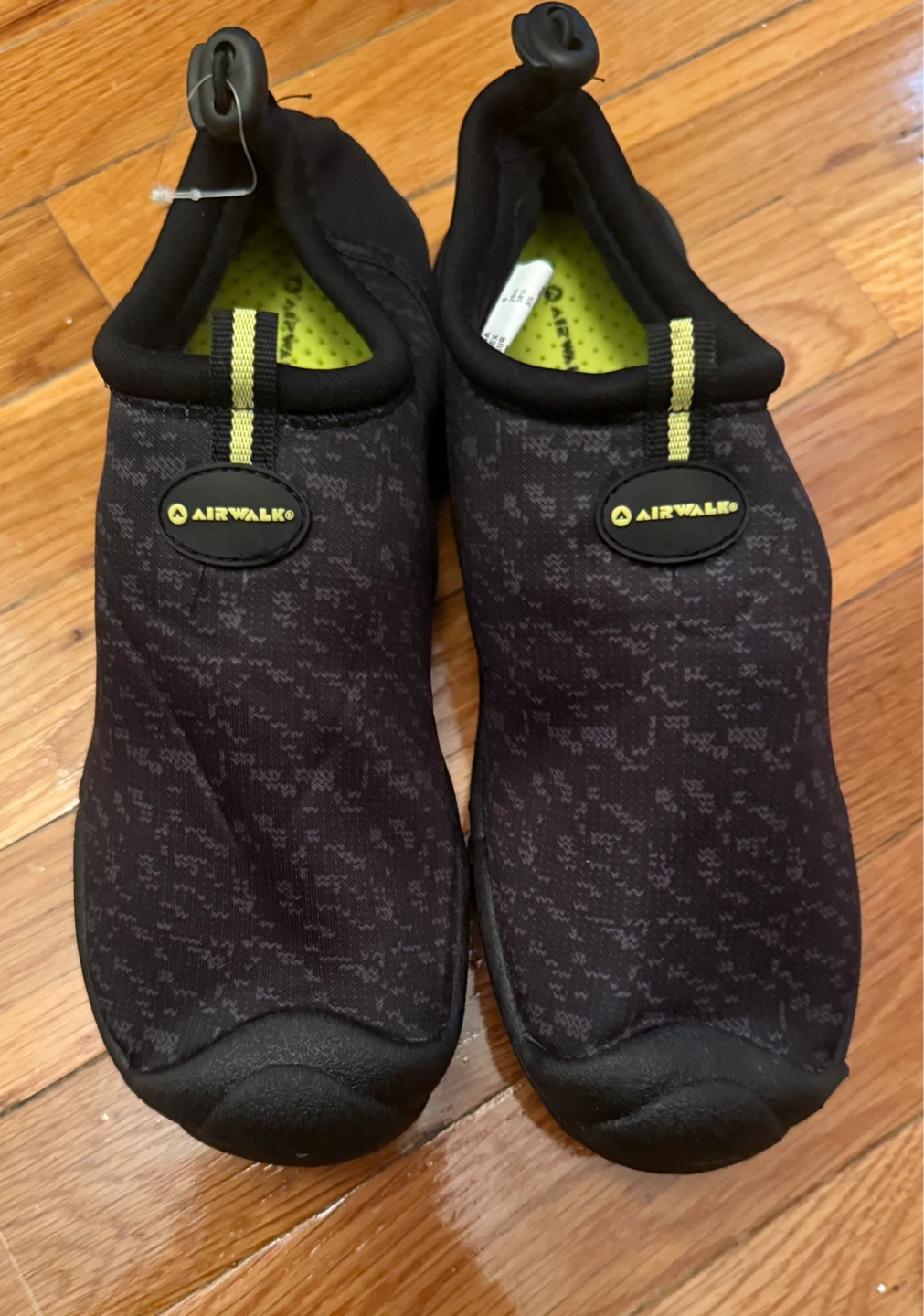Airwalk Black Slip-On Water Shoes with Lime Accents - photo 3