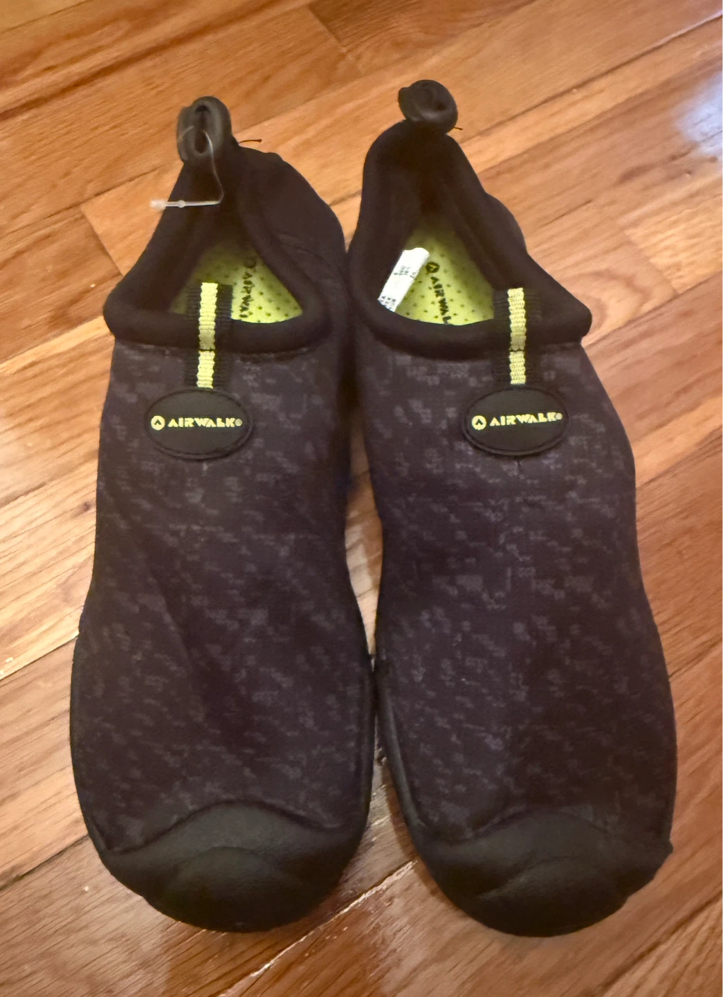 Airwalk Black Slip-On Water Shoes with Lime Accents - photo 2