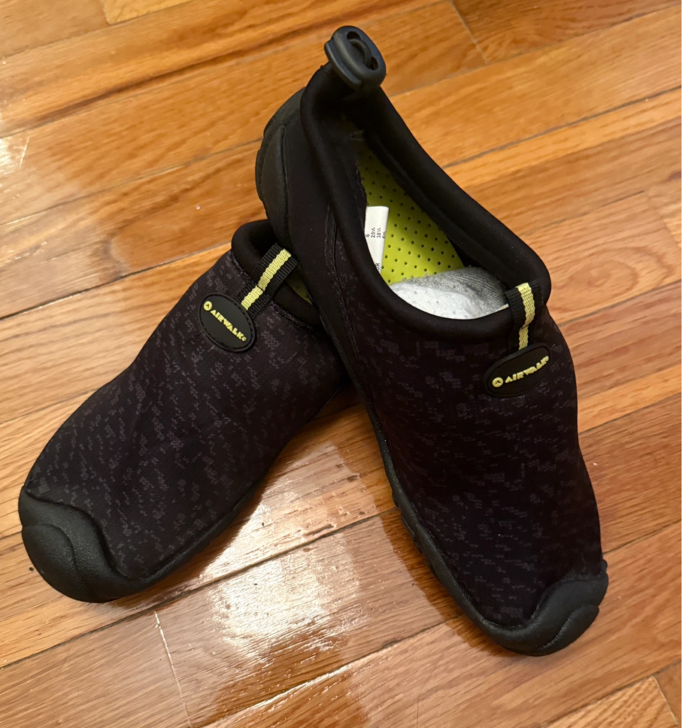 Airwalk Black Slip-On Water Shoes with Lime Accents - photo 4