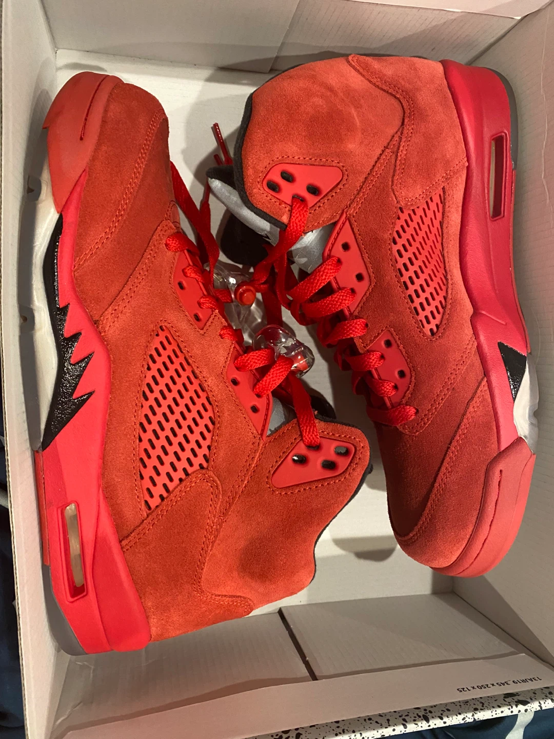 Air Jordan 5 Red Suede Sneakers