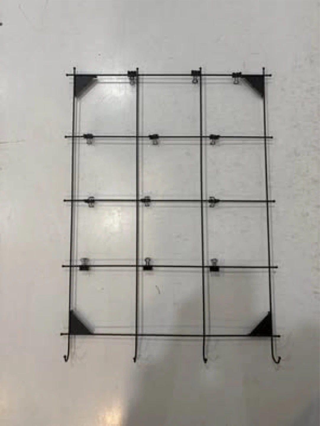 Black Metal Grid Wall Organizer