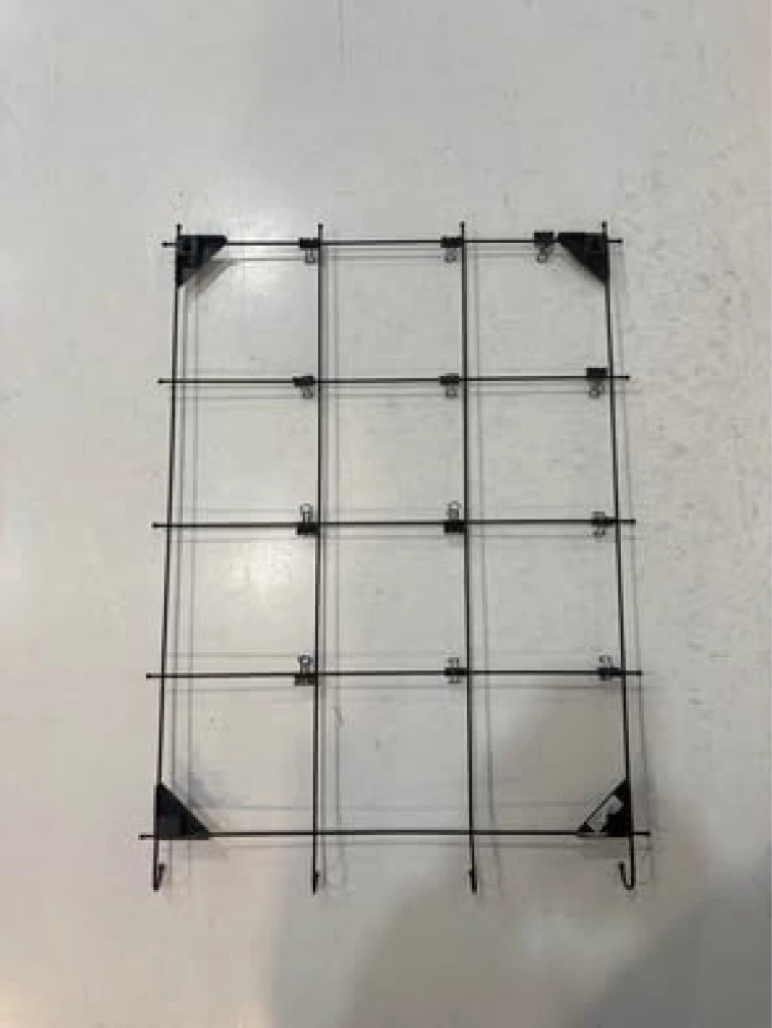 Black Metal Grid Wall Organizer - photo 2