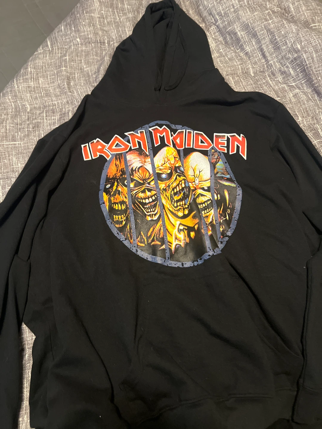 Brand New Iron Maiden 4XL/4TG Black Graphic Hoodie