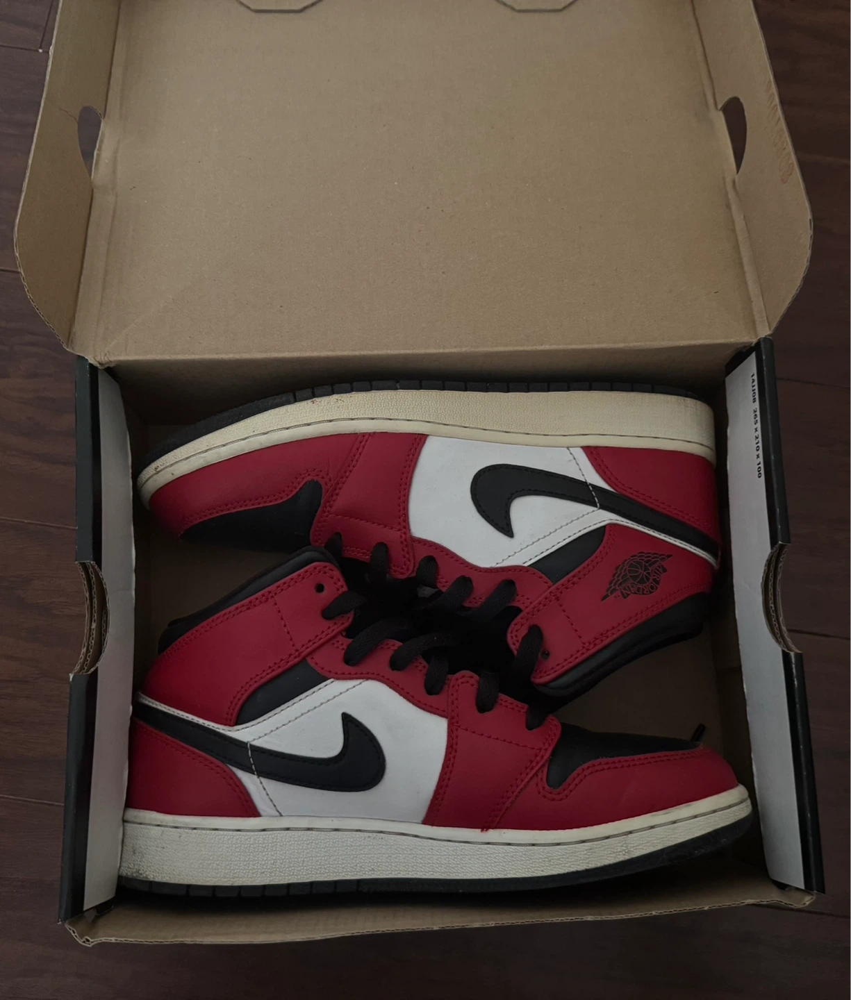 Air Jordan 1 Mid (GS) Black/Gym Red
