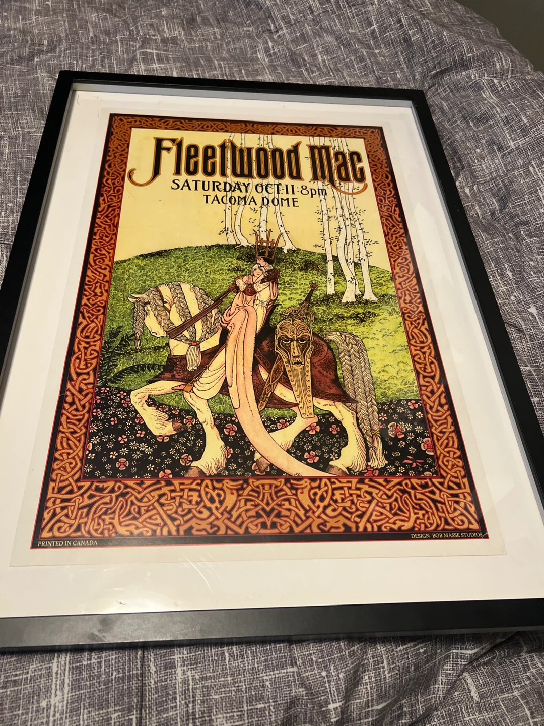 Framed Fleetwood Mac Concert Poster ‘97.  - Saturday Oct 11