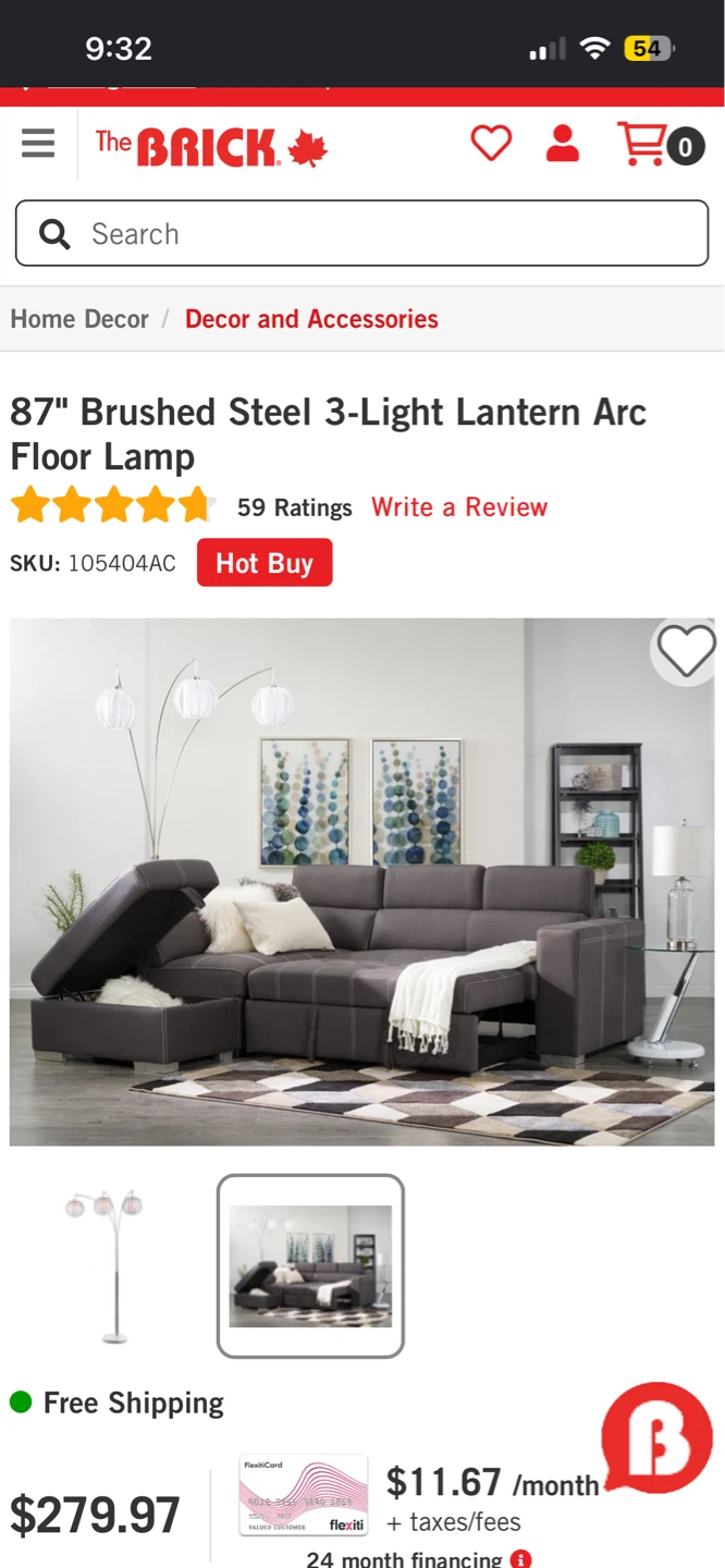 The Brick 87" Brushed Steel 3-Light Arc Floor Lamp - photo 2