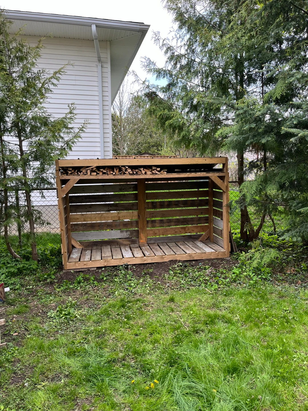 Wooden Log Holder / Firewood Storage Shed