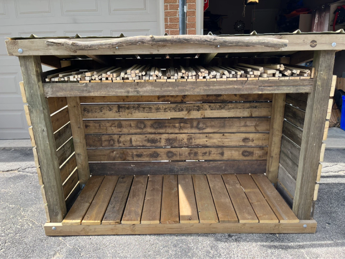 Wooden Log Holder / Firewood Storage Shed - photo 5