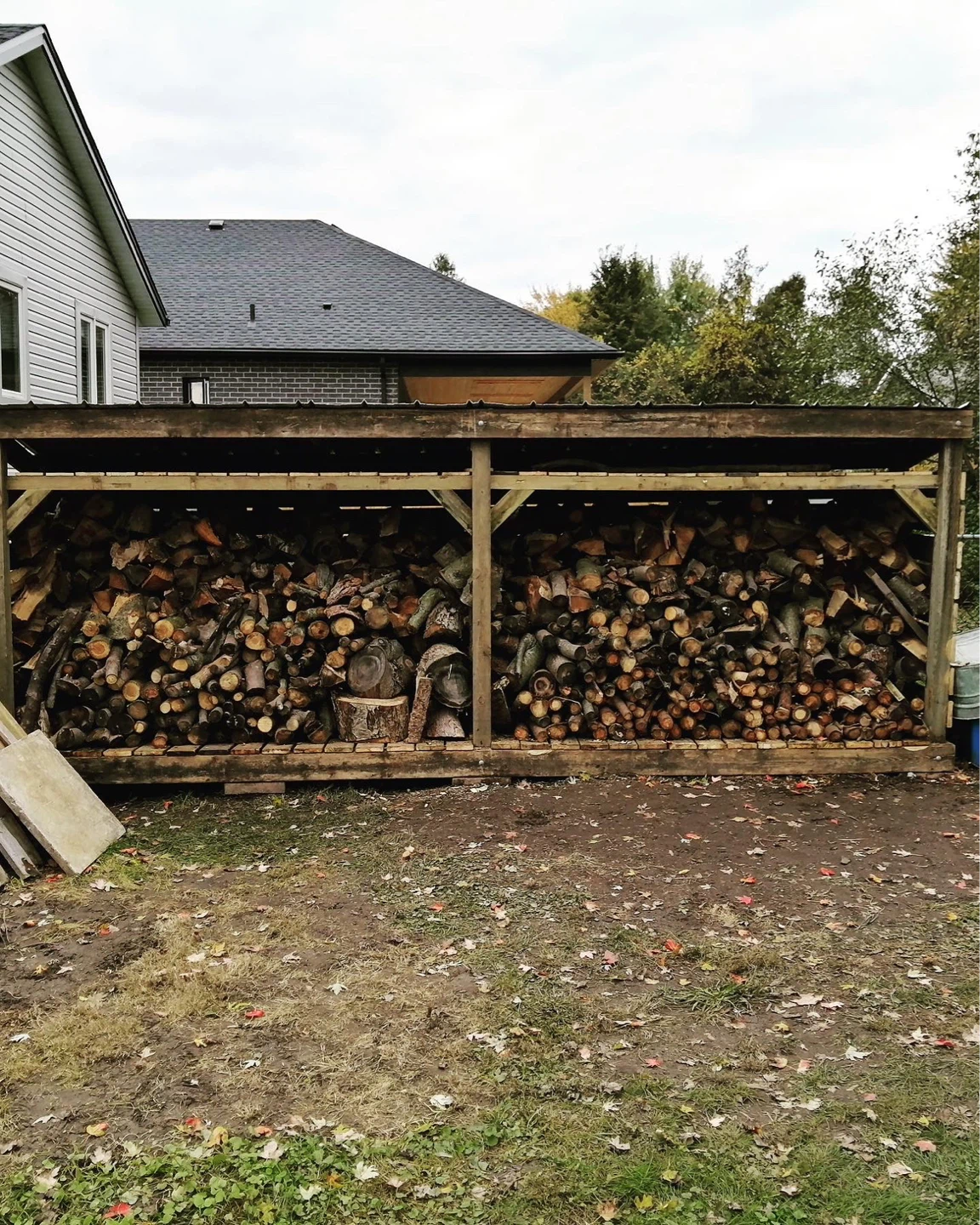 Wooden Log Holder / Firewood Storage Shed - photo 4