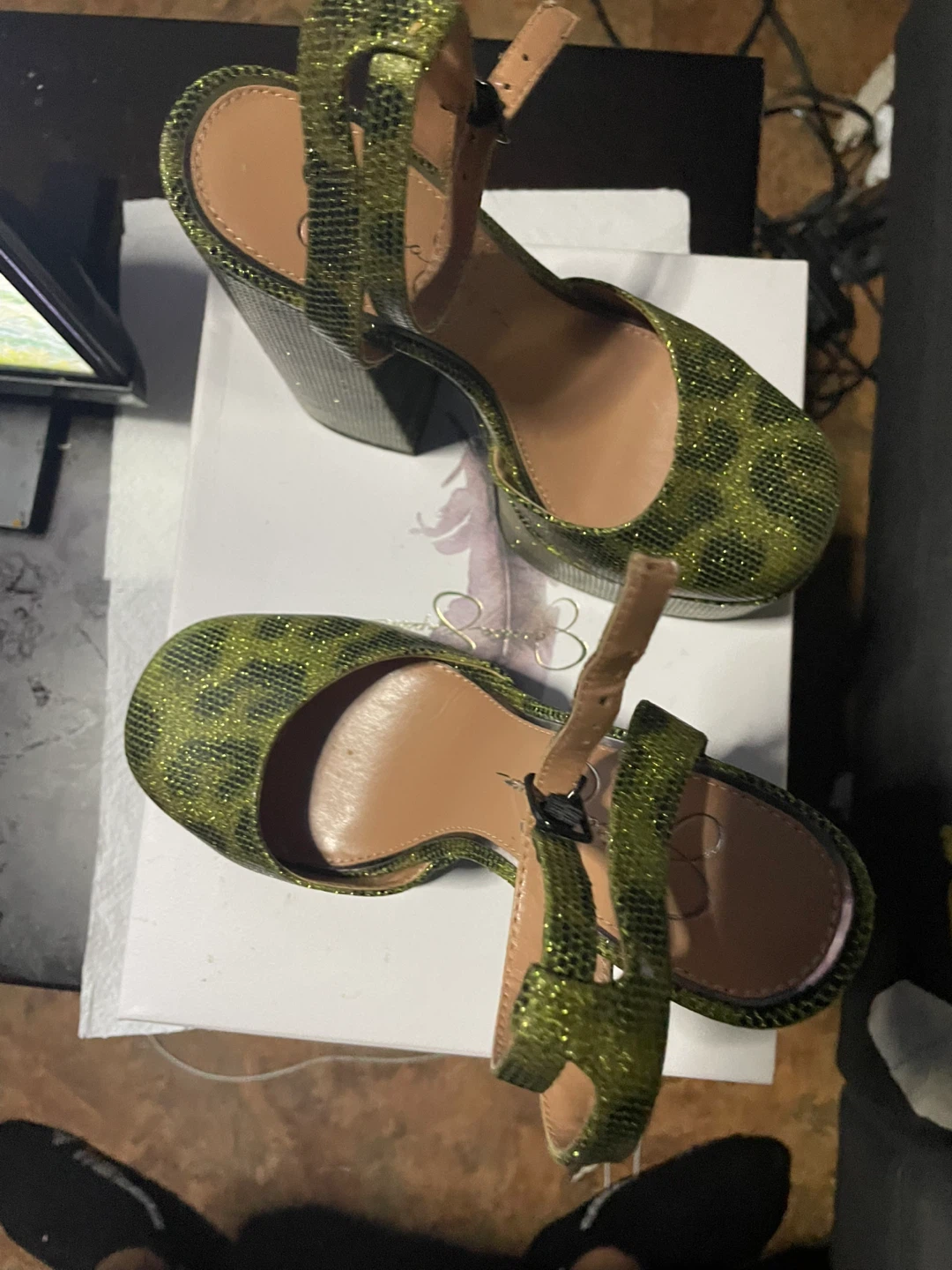 Jessica Simpson Glitter Platform Heels - photo 3
