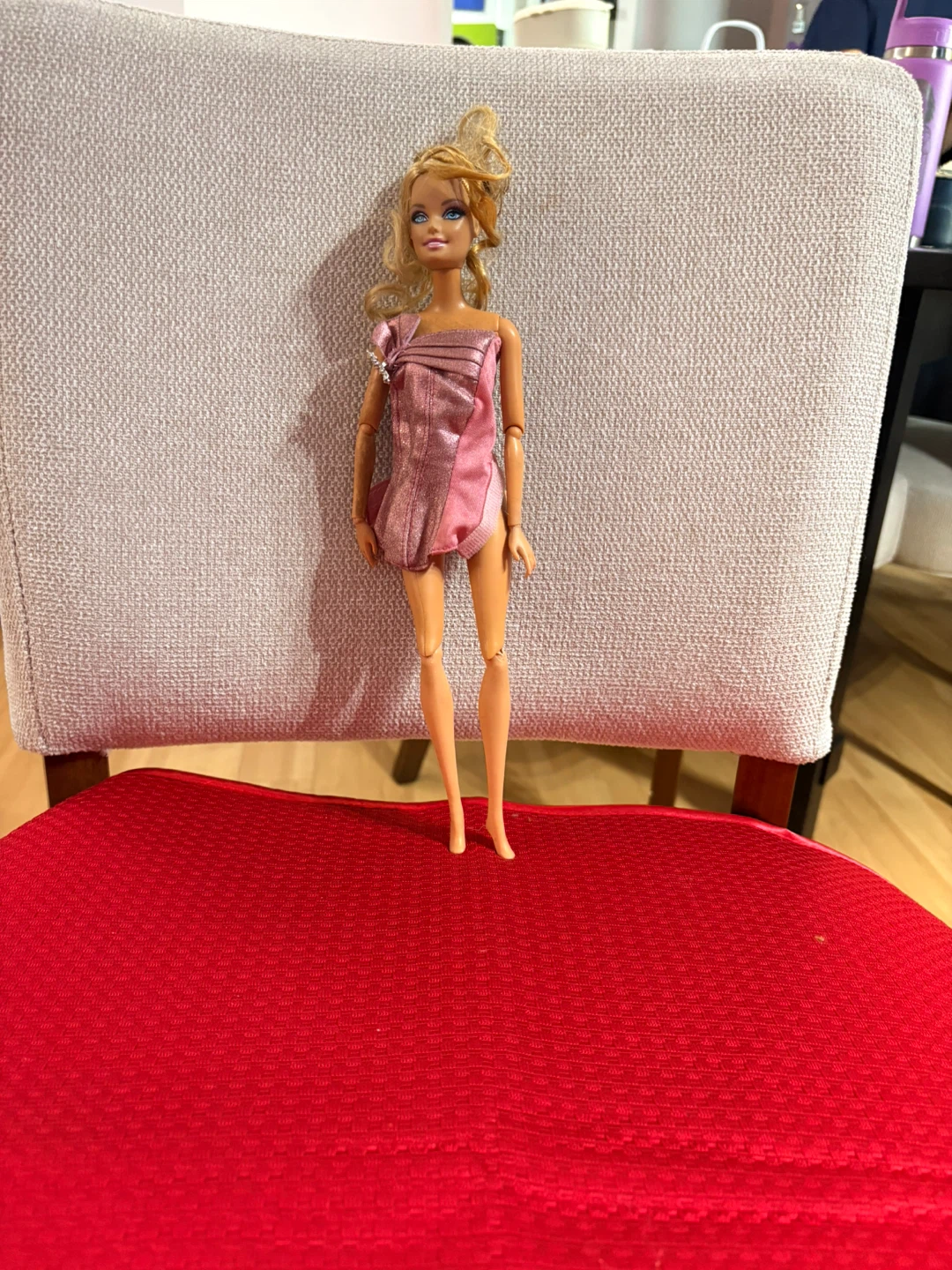 Barbie Doll Pink Sparkly Dress