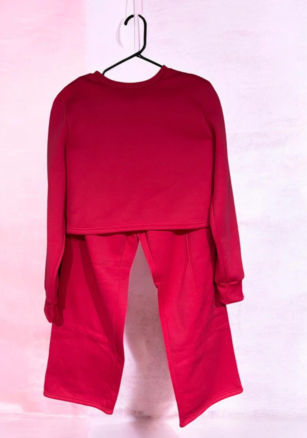 Pink Sweatshirt and Pants Set