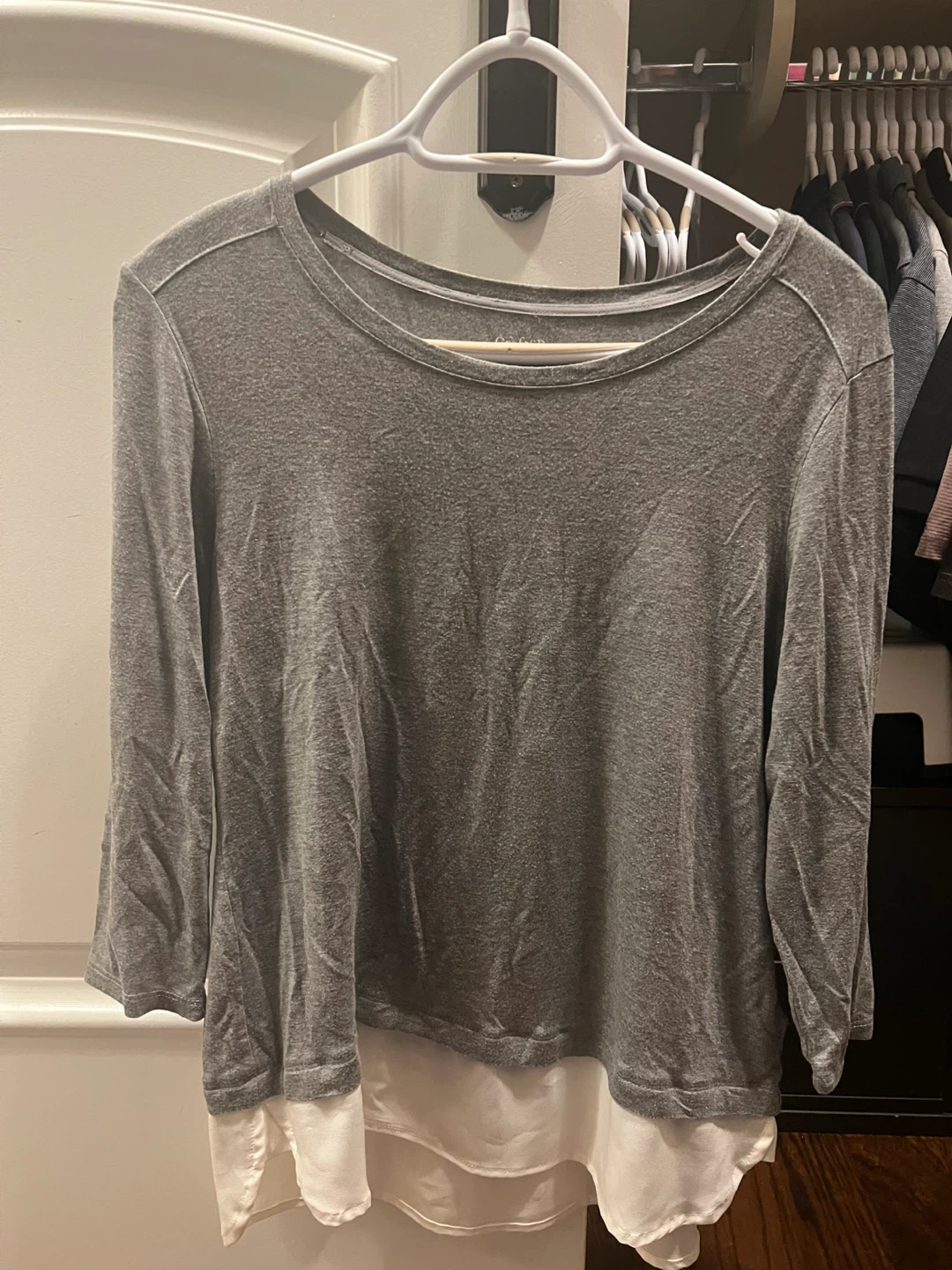 Crofts & Barrow Grey Long Sleeve Top - Size M - photo 2