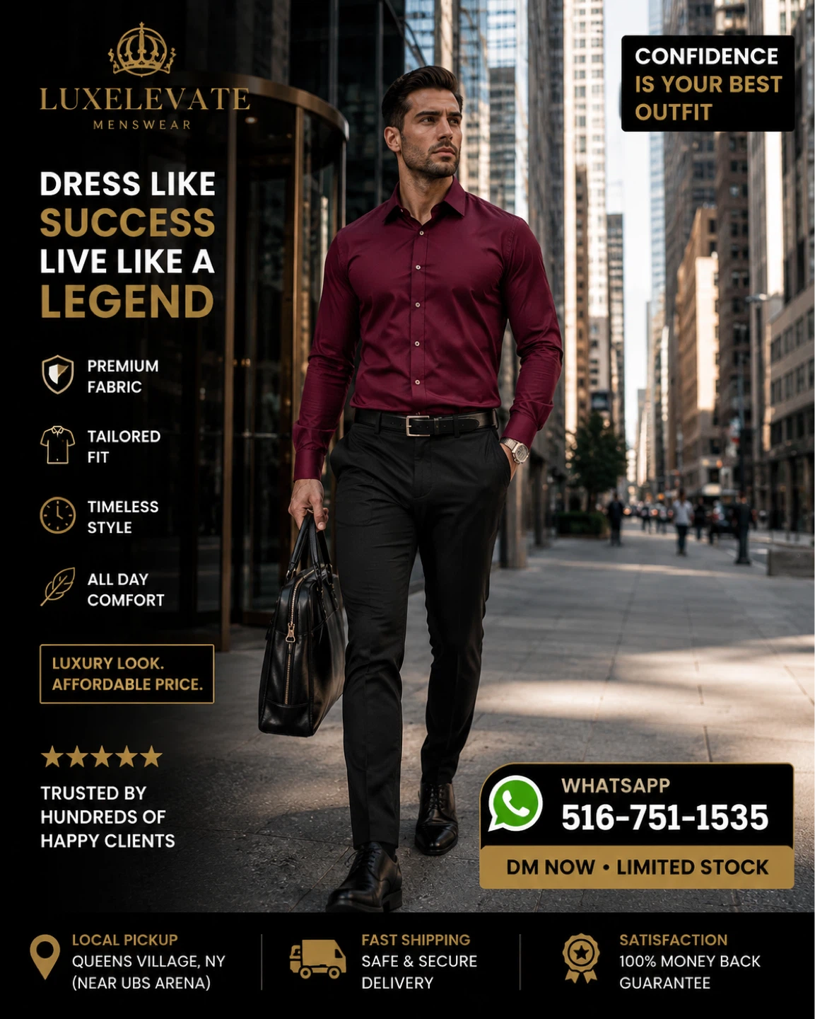 Burberry London England Burgundy Dress Shirt