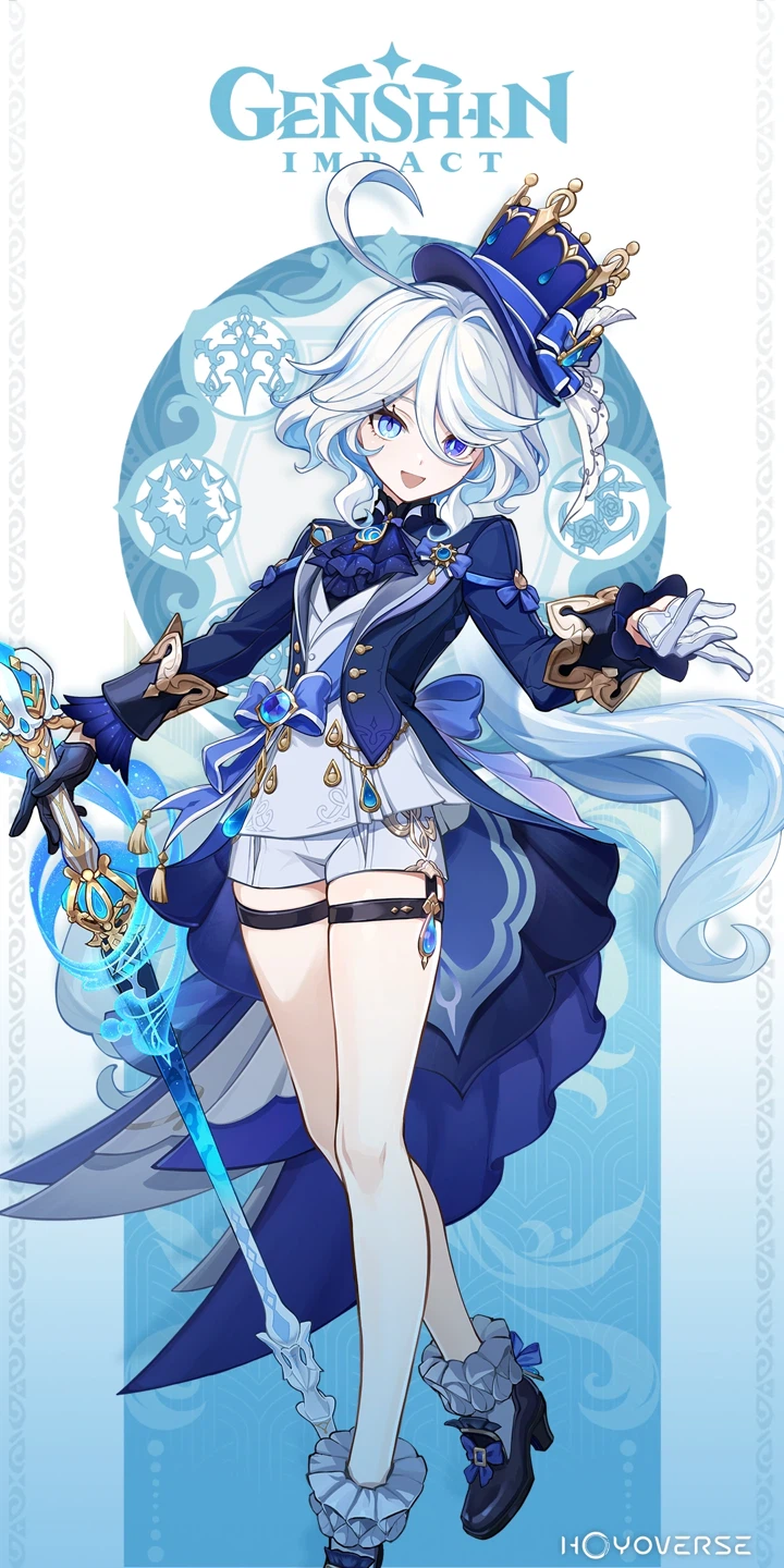 Genshin Impact Furina Styled Wig