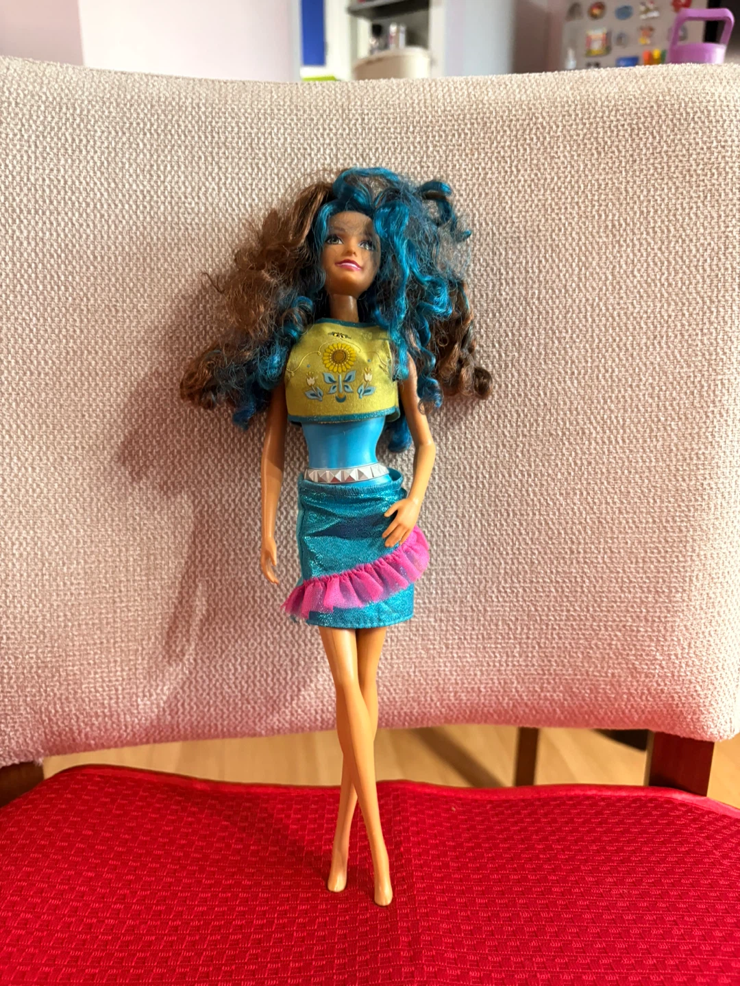 Barbie Doll with Blue Hair and Fashion Outfit