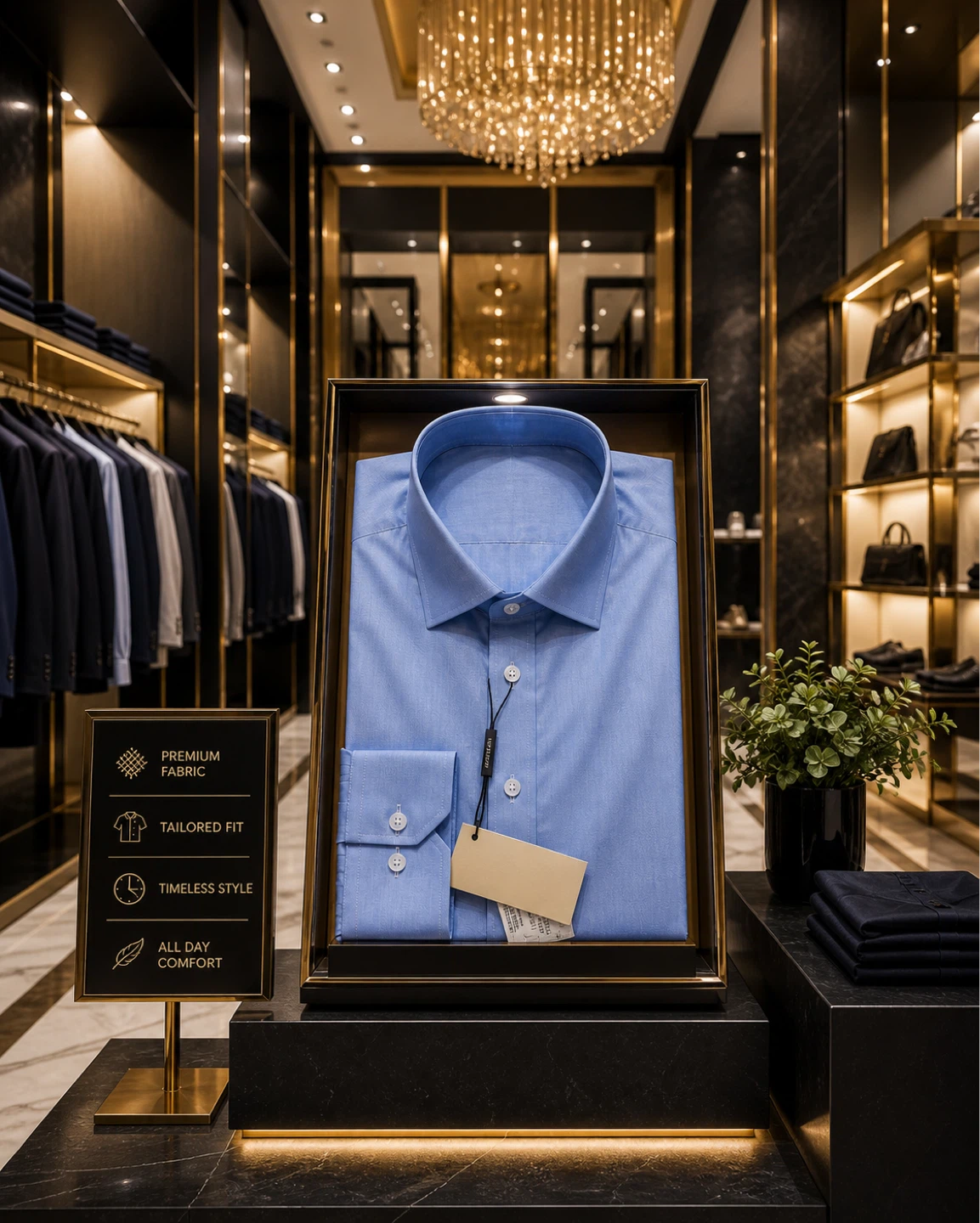 Burberry London, England Men's Blue Dress Shirt - photo 3