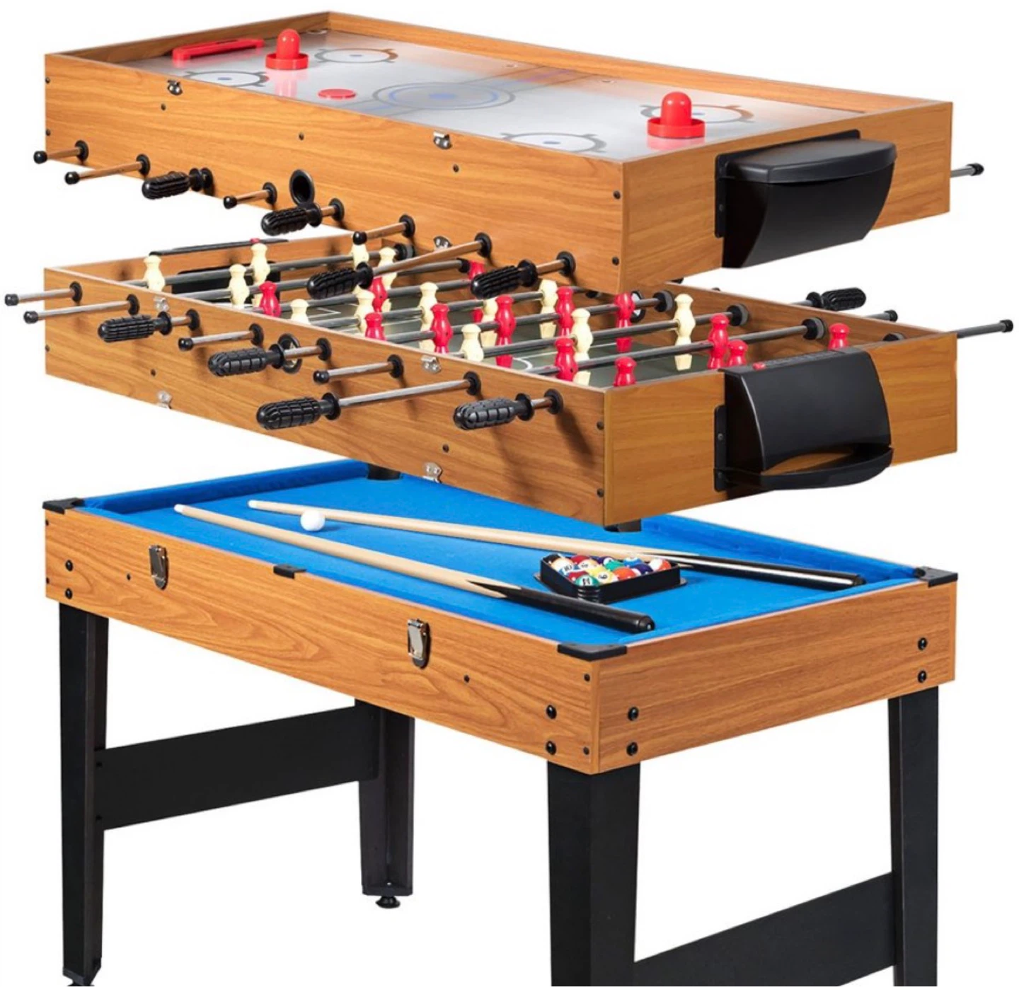 3-in-1 Game Table: Foosball, Air Hockey, Billiards - photo 2
