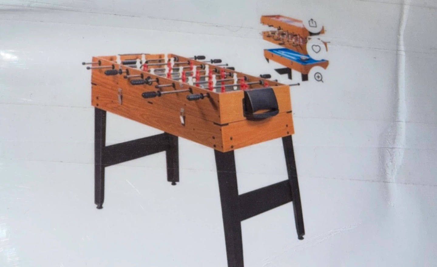 3-in-1 Game Table: Foosball, Air Hockey, Billiards - photo 3