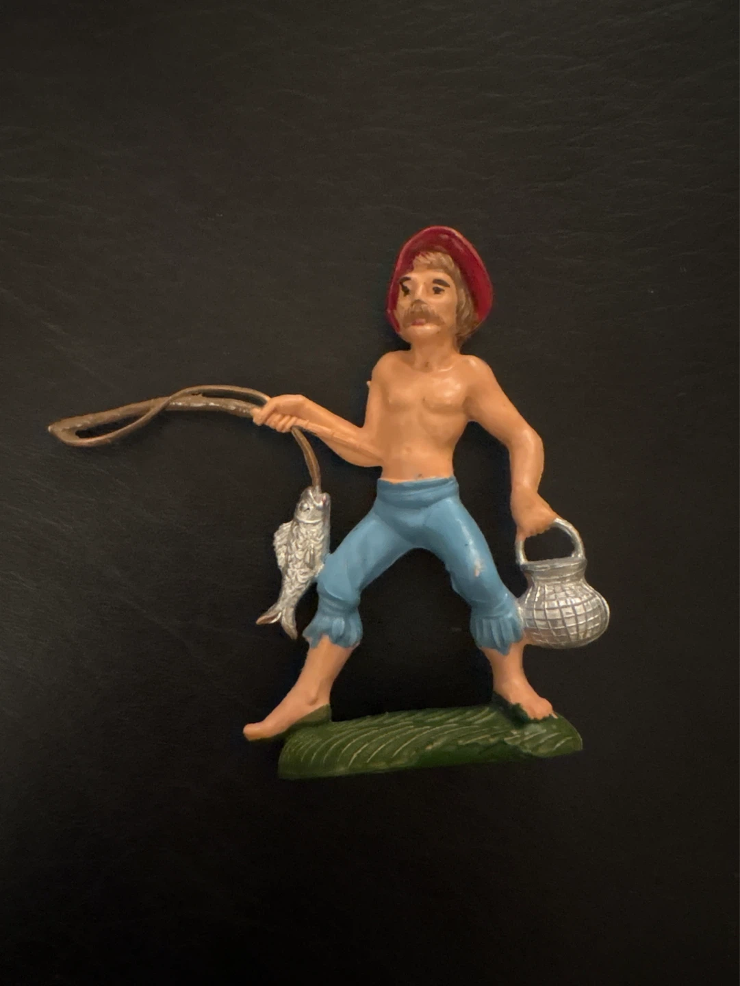 Vintage Fisherman Figurine