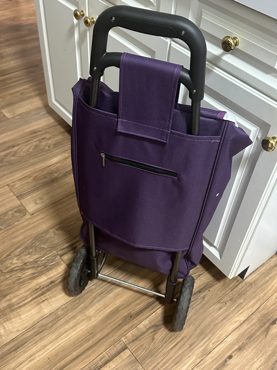 Purple Rolling Shopping Cart with Fish Design - photo 3