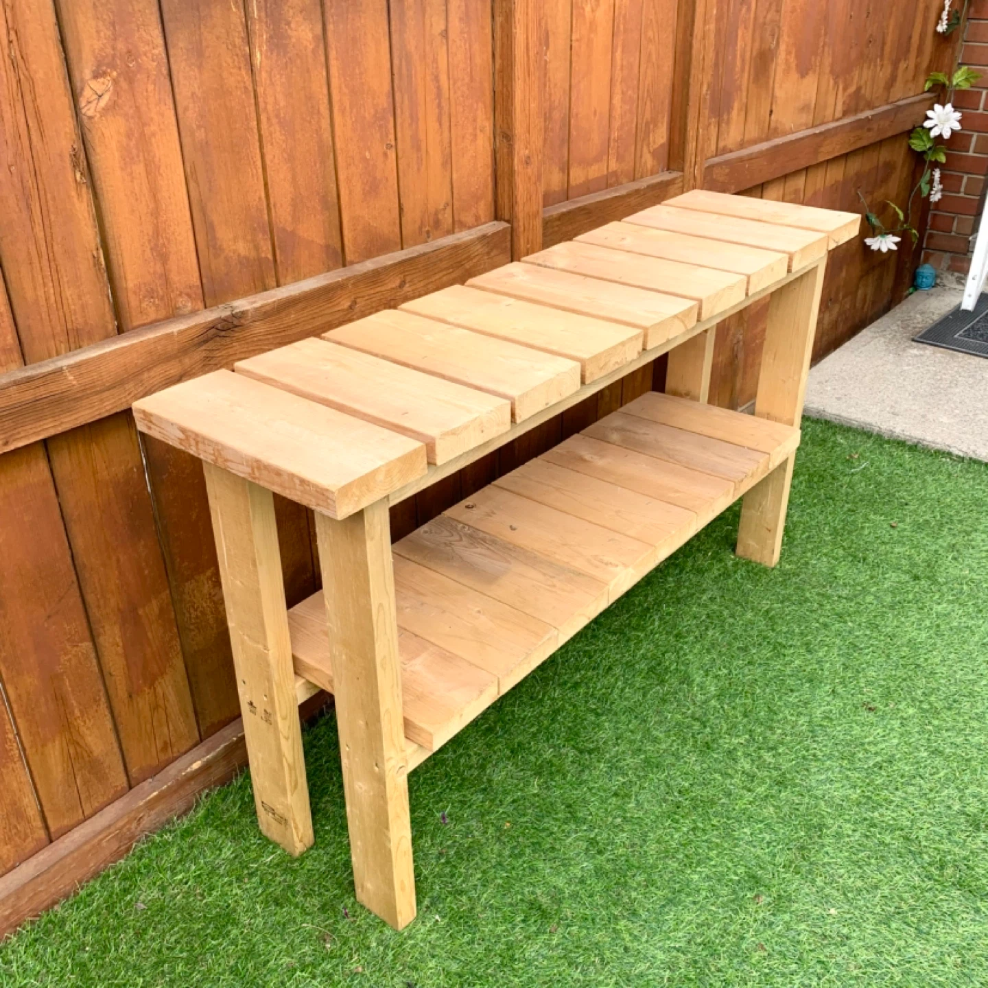 Wood Shelf Storage Shelf Wooden Shelving Entryway Furniture - photo 3