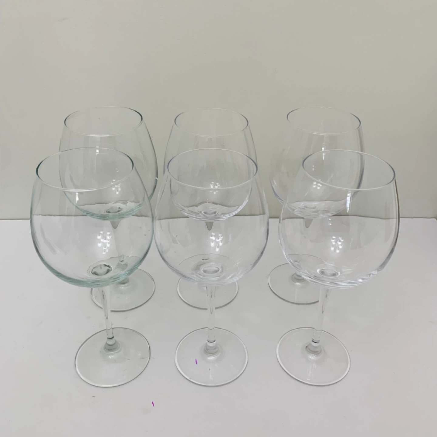 Wine Glasses Large Glass Goblets Bar Kitchen Drinkware Set 6
