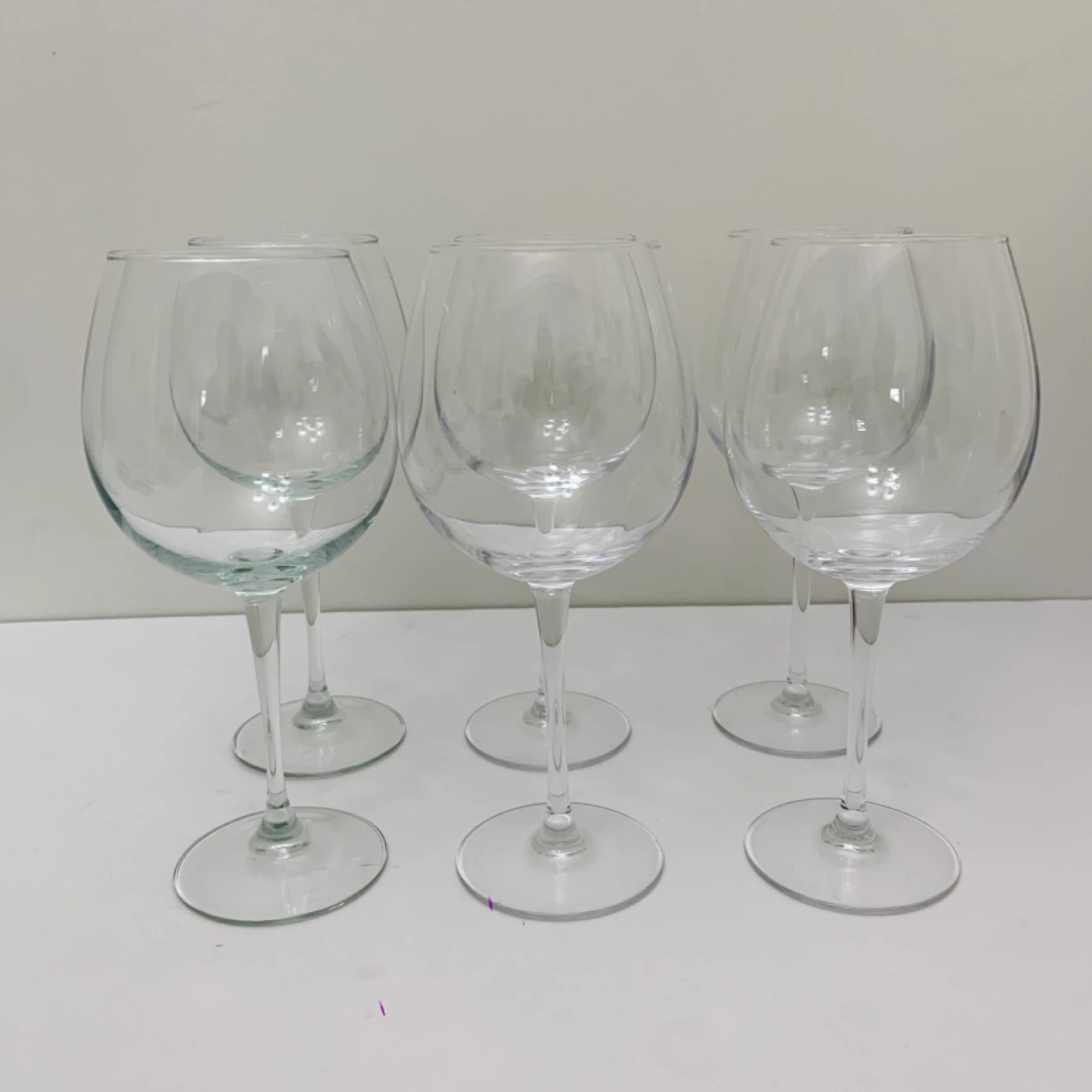 Wine Glasses Large Glass Goblets Bar Kitchen Drinkware Set 6 - photo 2