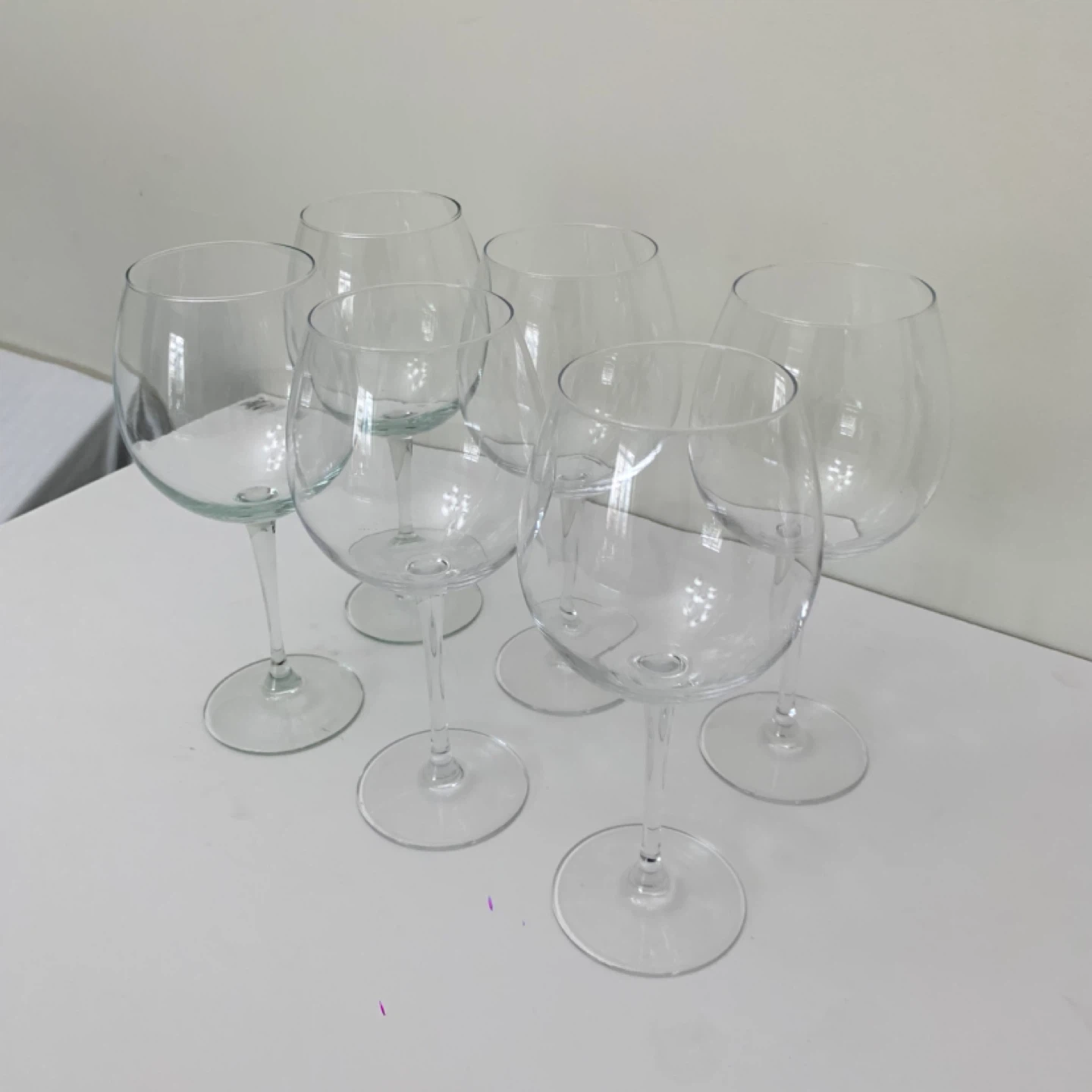 Wine Glasses Large Glass Goblets Bar Kitchen Drinkware Set 6 - photo 4