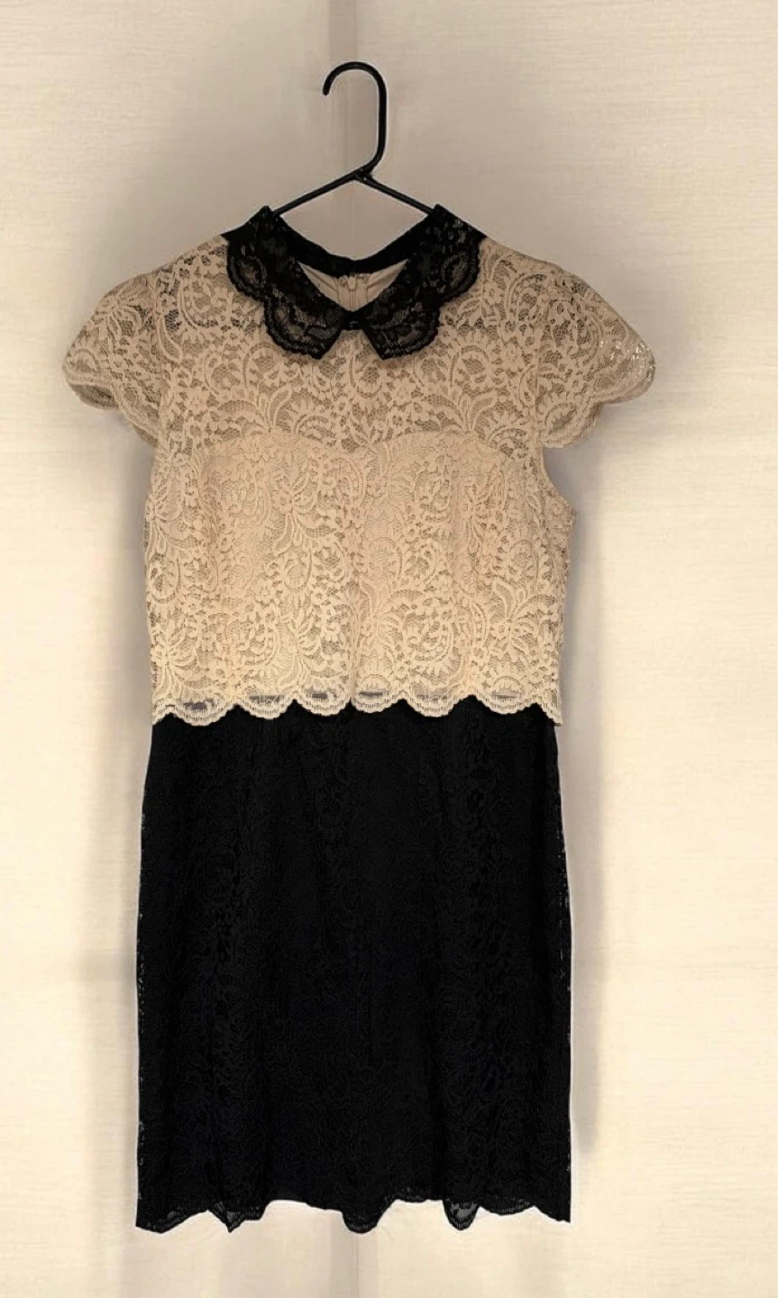 Women Lace Collar Dress