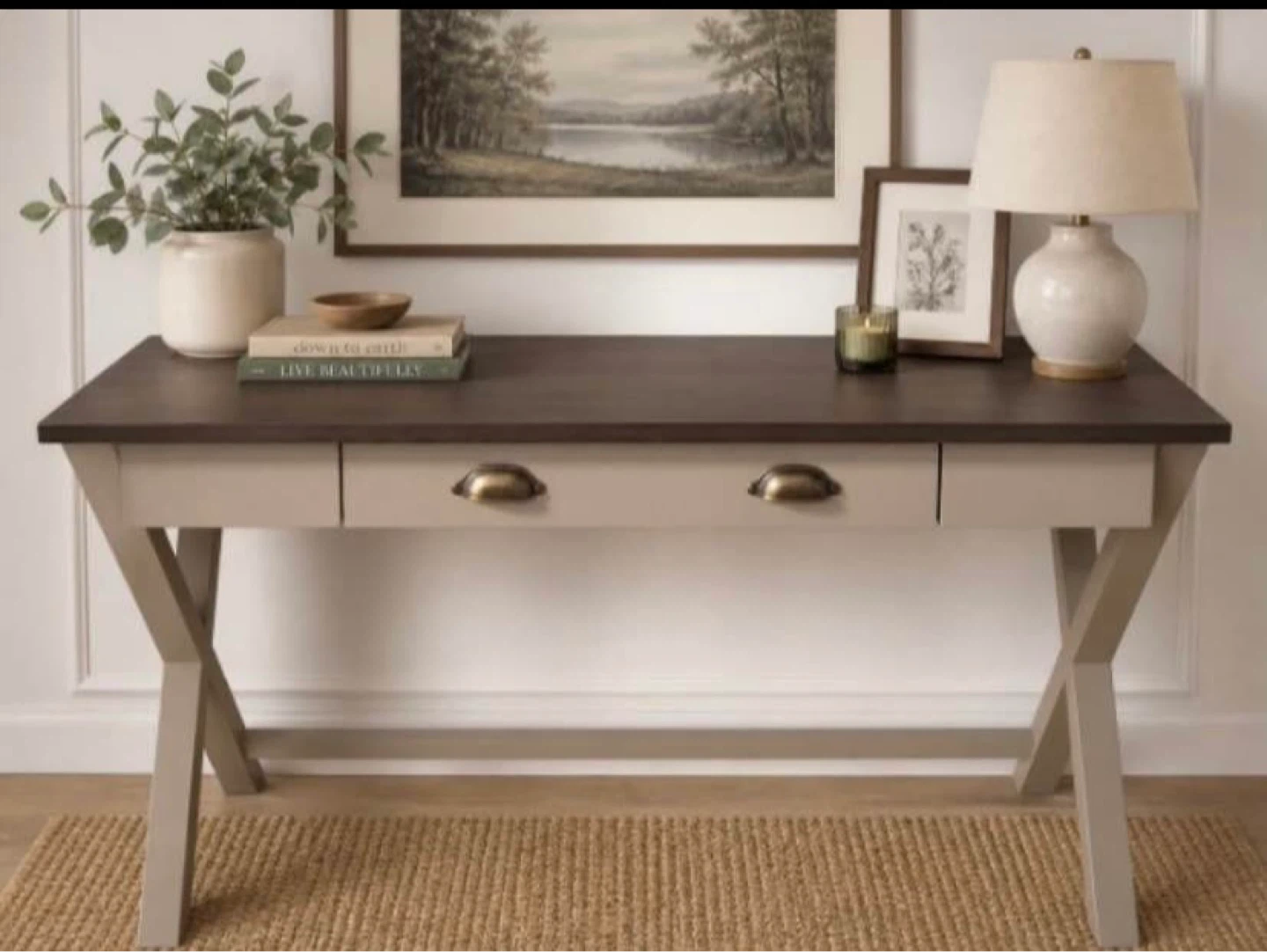 X-Leg Desk with Drawer