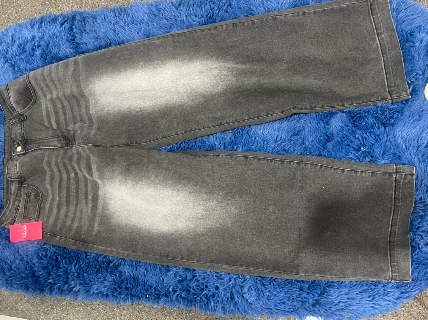 Grey Wide Leg Jeans - Size XL