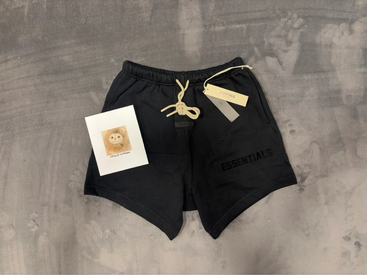 Fear of God Essentials Jet Black Shorts NEW WITH TAGS size S