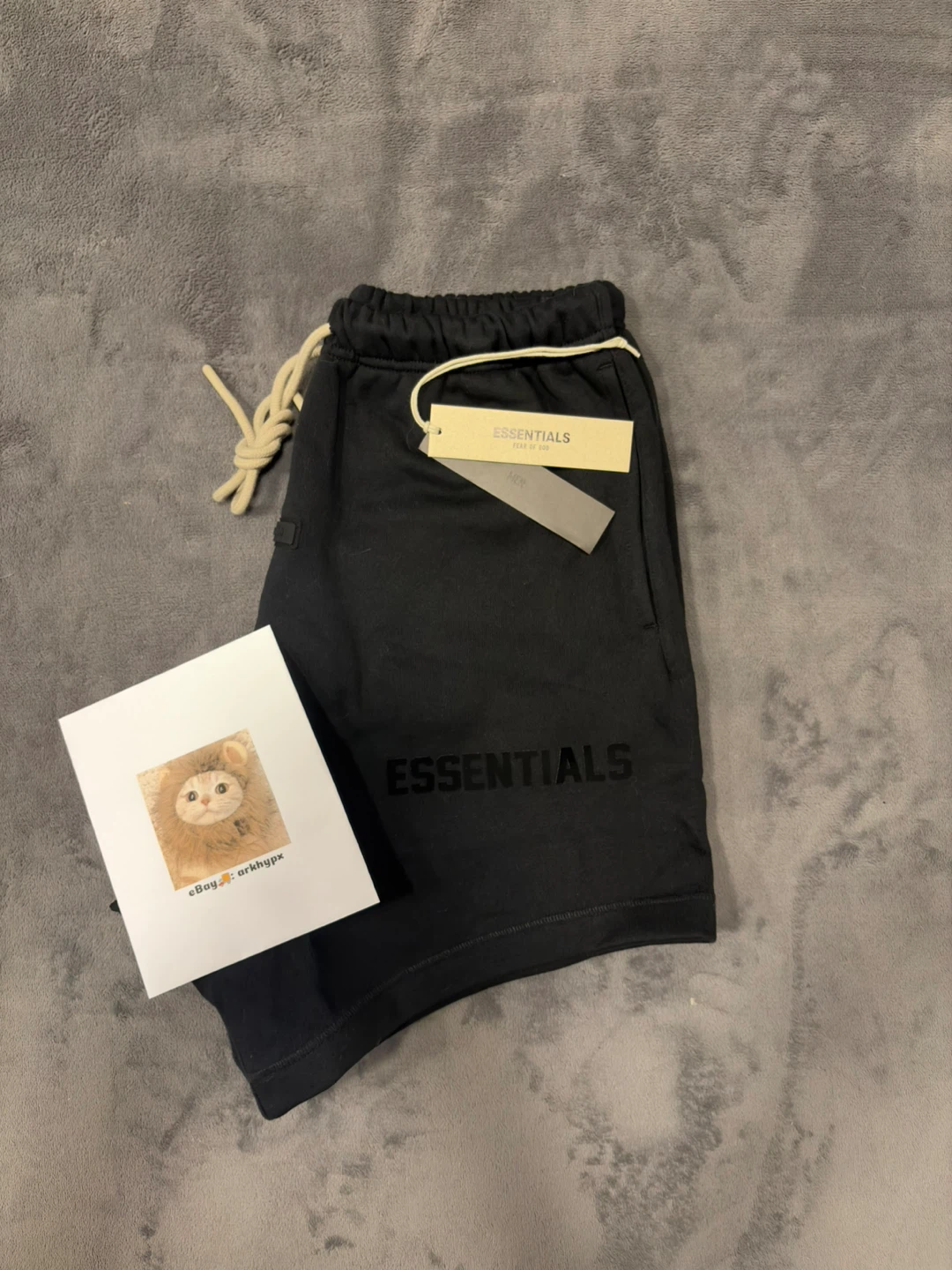 Fear of God Essentials Jet Black Shorts NEW WITH TAGS size S - photo 4