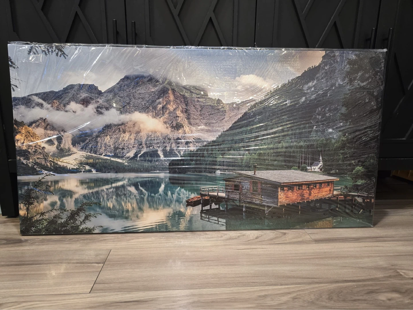 Modern Large Wall Art Canvas – Mountain Lake Scenic Print - photo 2