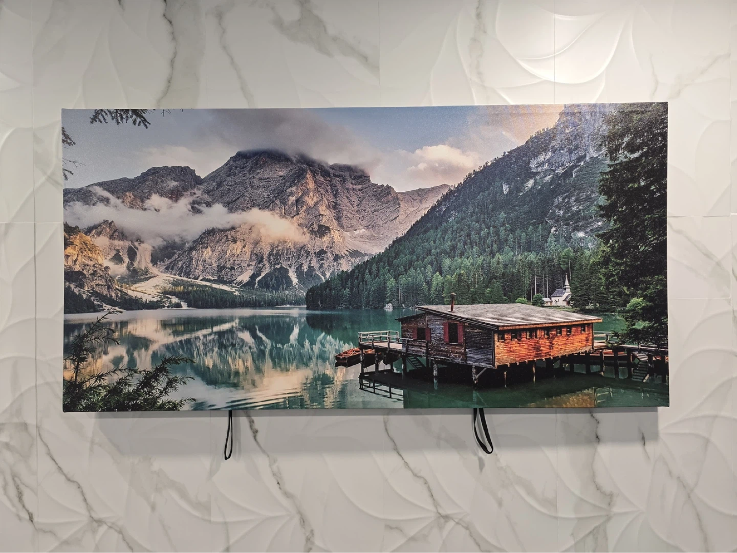 Modern Large Wall Art Canvas – Mountain Lake Scenic Print - photo 3