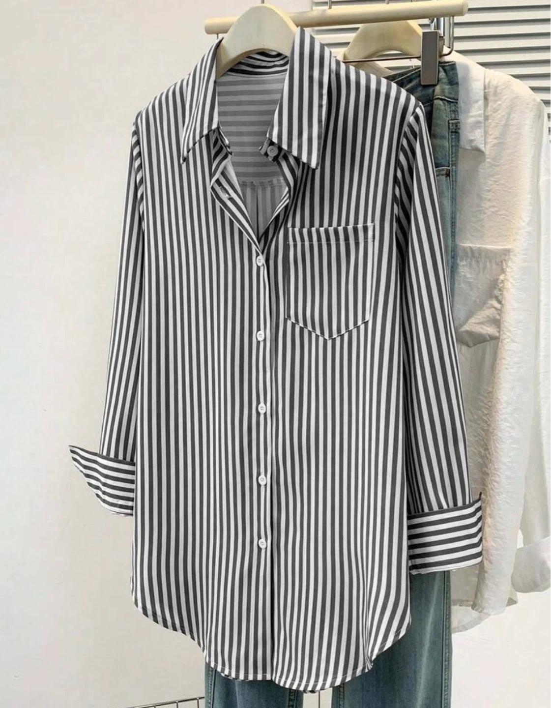 Striped Button-Up Shirt