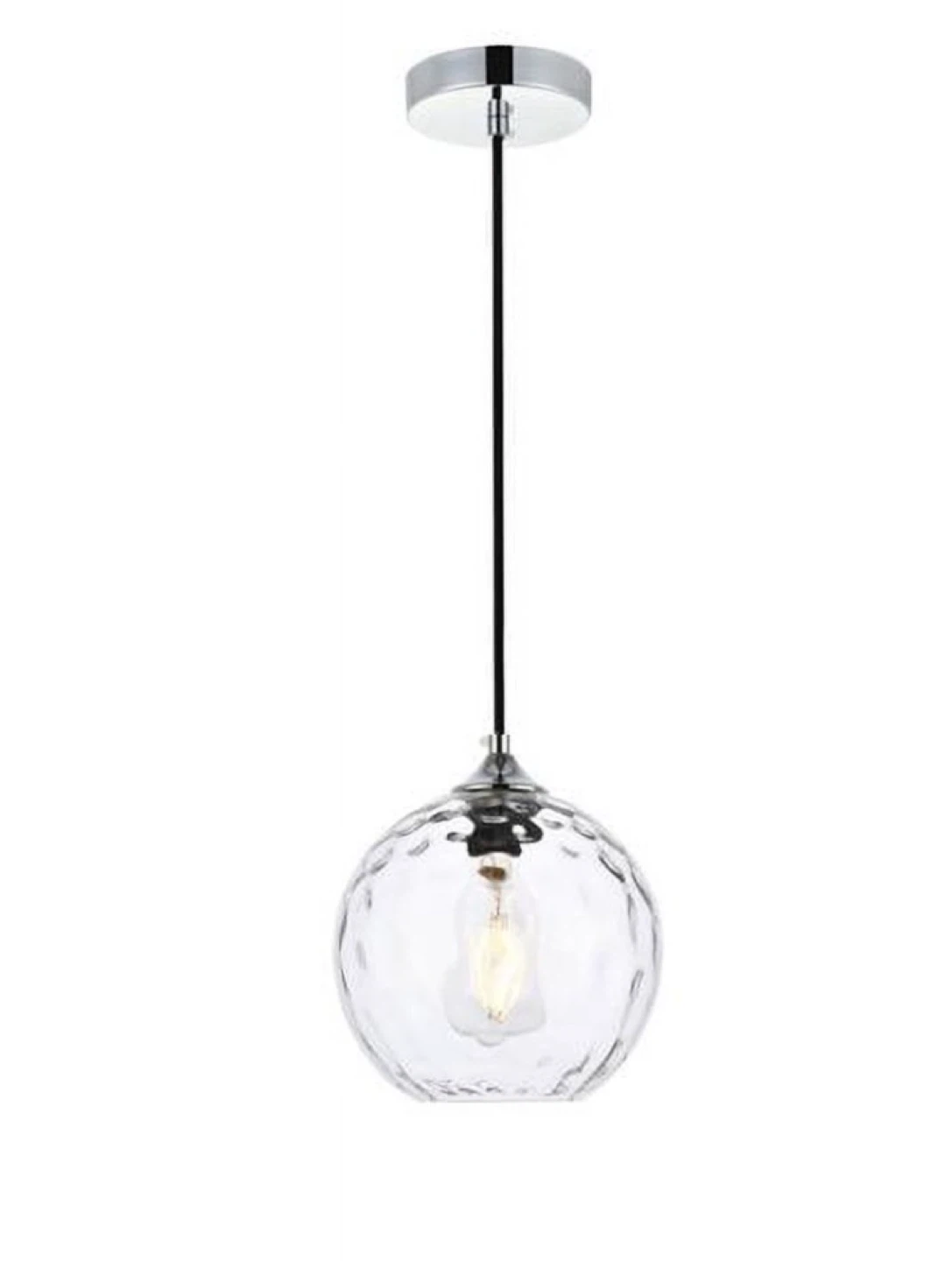 Clear Textured Glass Pendant Light - photo 2