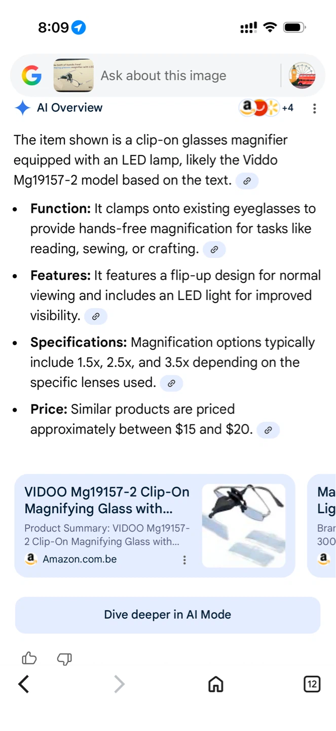Clip-On Magnifier Set with LED Lamp - photo 5