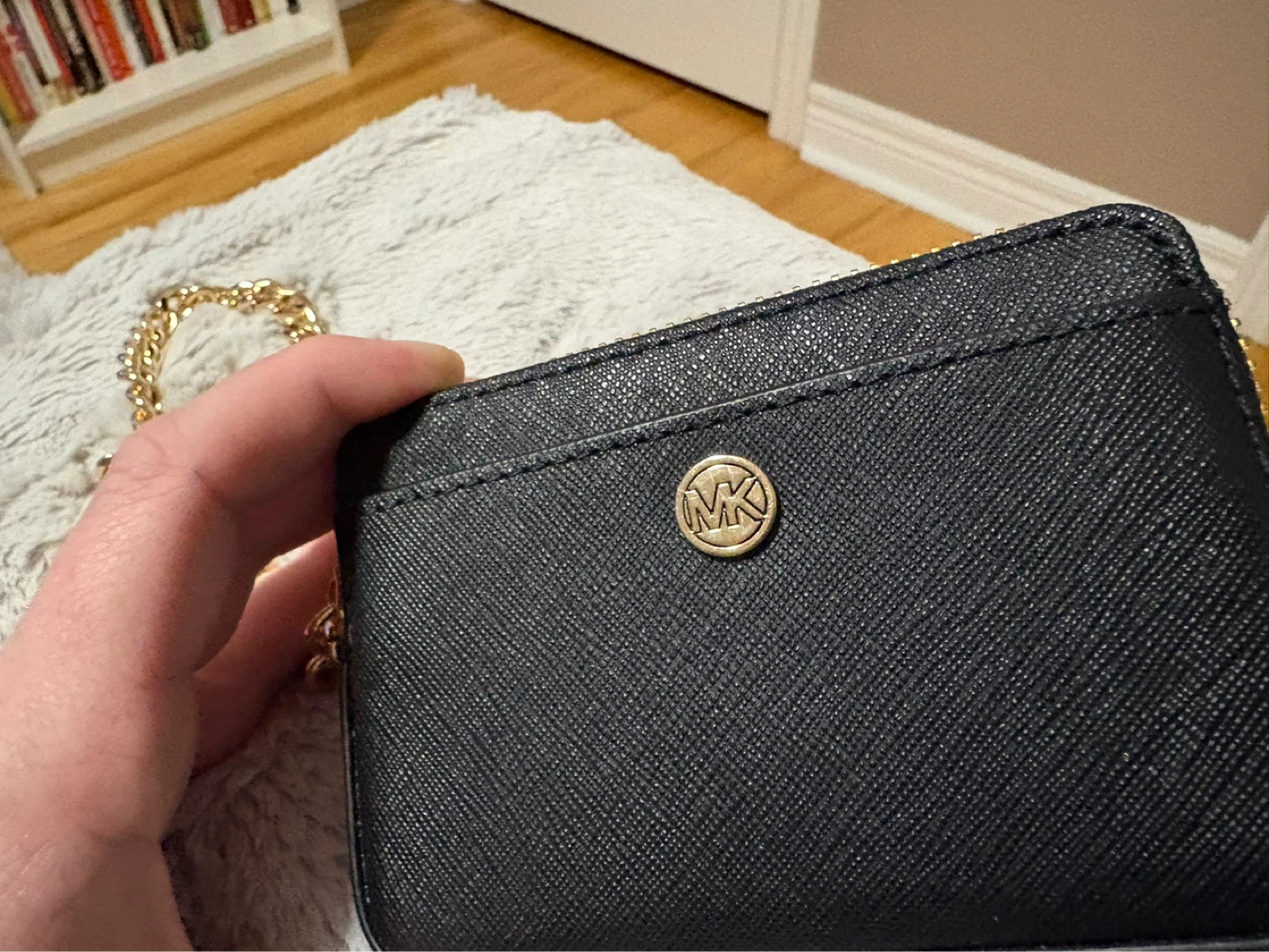 Michael Kors Black Saffiano Leather Cardholder with Chain - photo 2