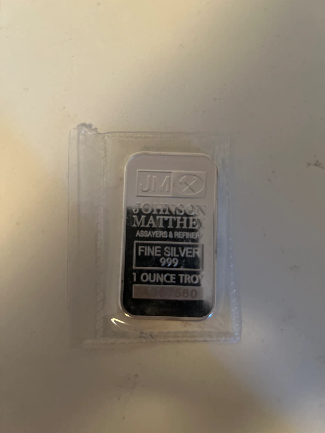 Johnson Matthey 1 oz Fine Silver Bar