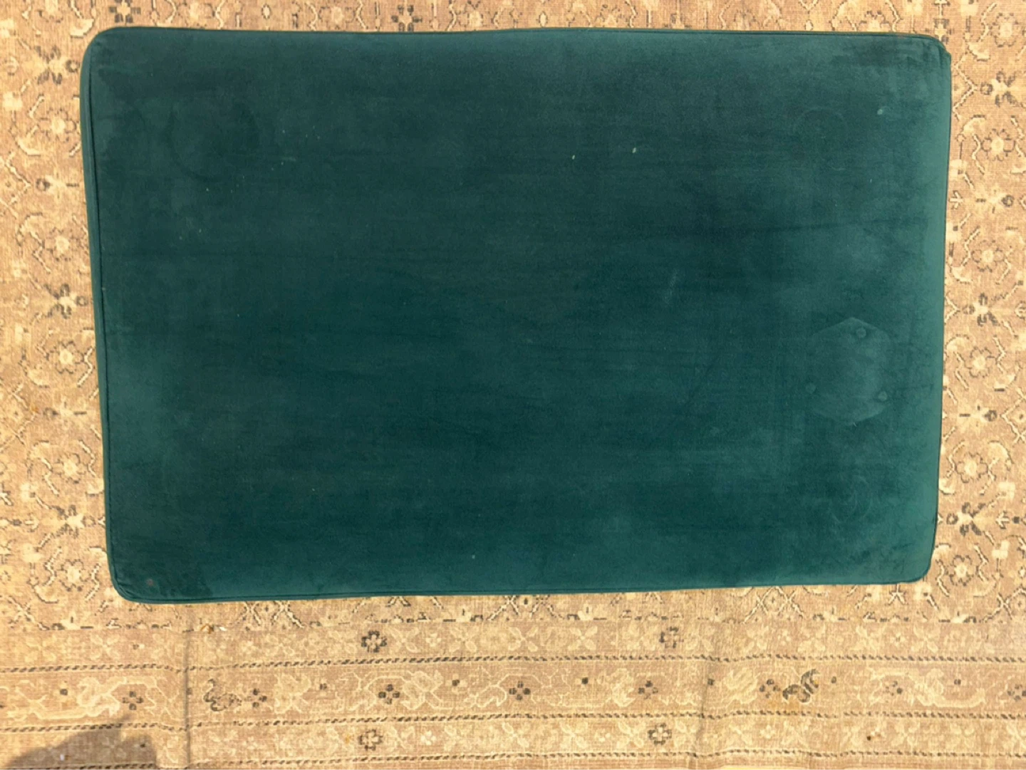 Teal Velvet Ottoman - photo 4